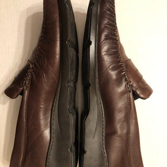 Bruno Magli BRUNO MAGLI MEN'S BROWN LEATHER SLIP-ON SHOES SIZE: 11.5M Size US 11.5 / EU 44-45 - 3 Thumbnail