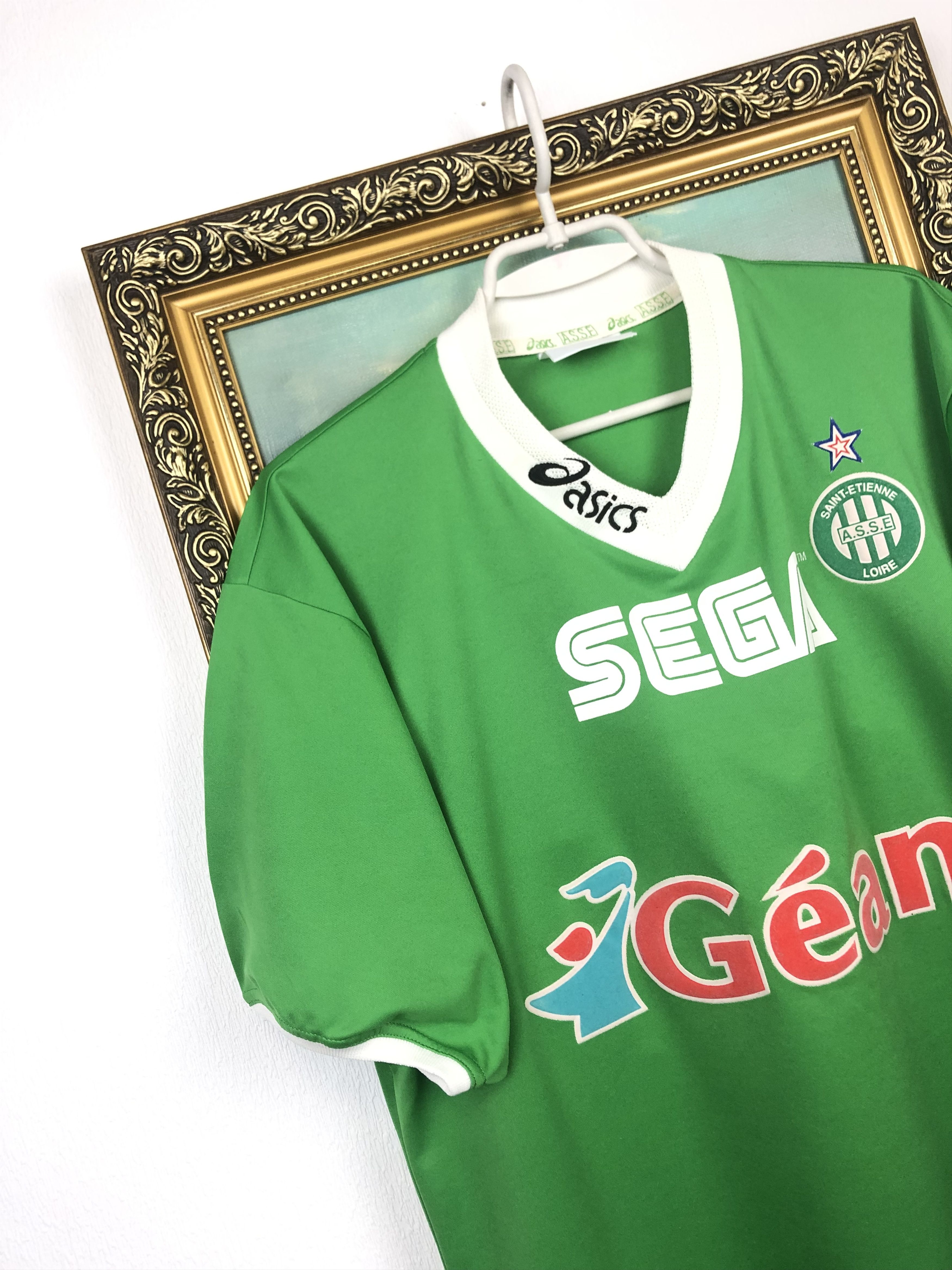 Vintage St Etienne Home football shirt 1999 Soccer Asics Jersey Rare Size US XL / EU 56 / 4 - 3 Thumbnail