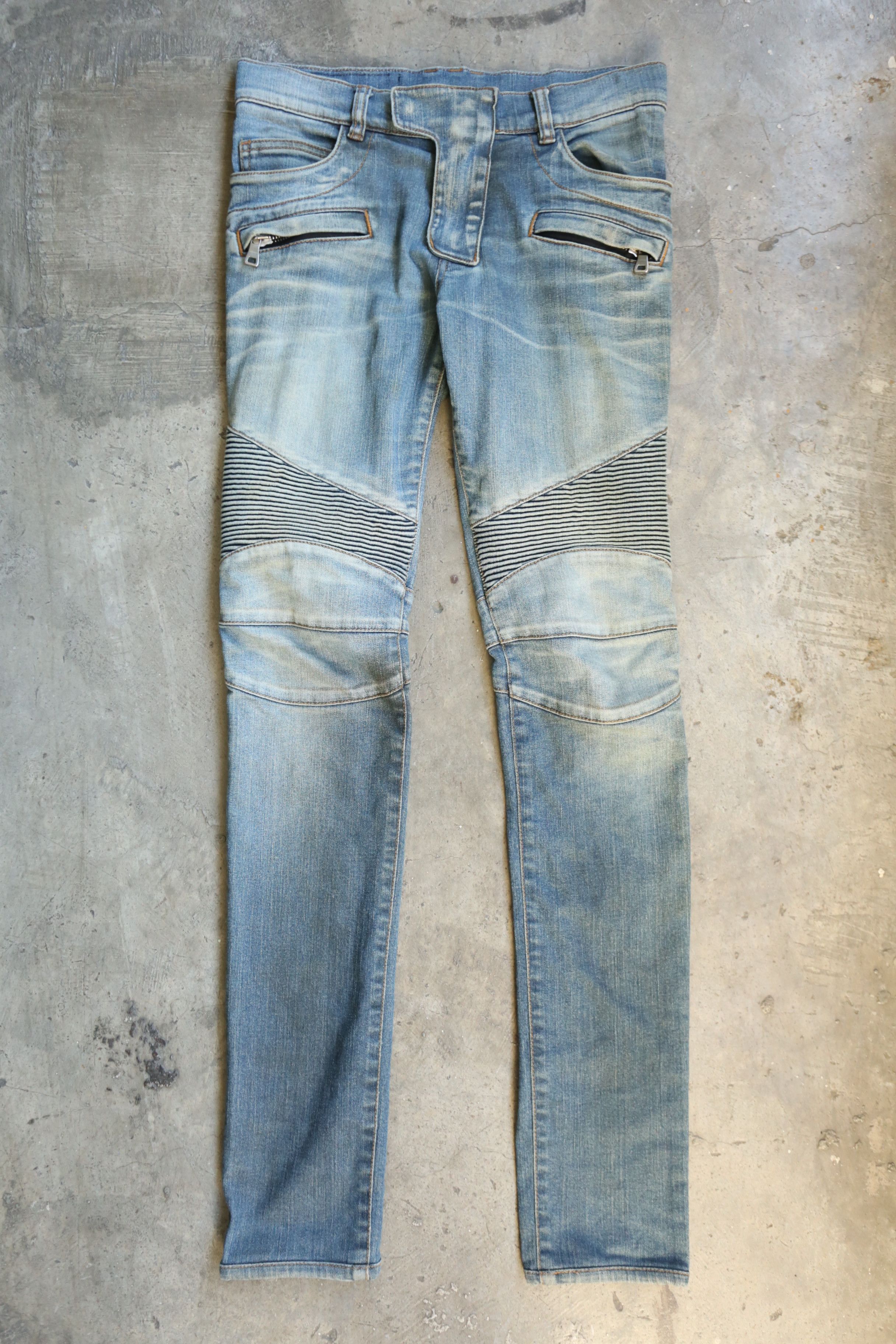 Balmain Balmain - Christophe Decarnin - Denim Biker Jean Size US 29 - 1 Thumbnail