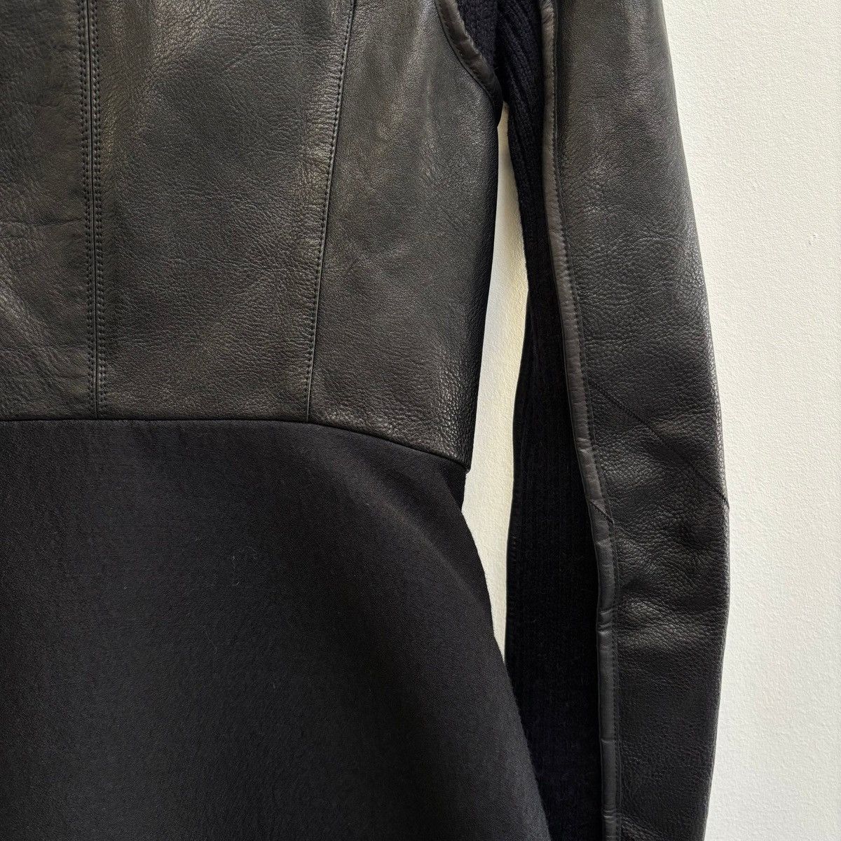 Rick Owens FW10 Rick Owens “GLEAM” Long Leather Wool Jacket Size M / US 6-8 / IT 42-44 - 11 Thumbnail