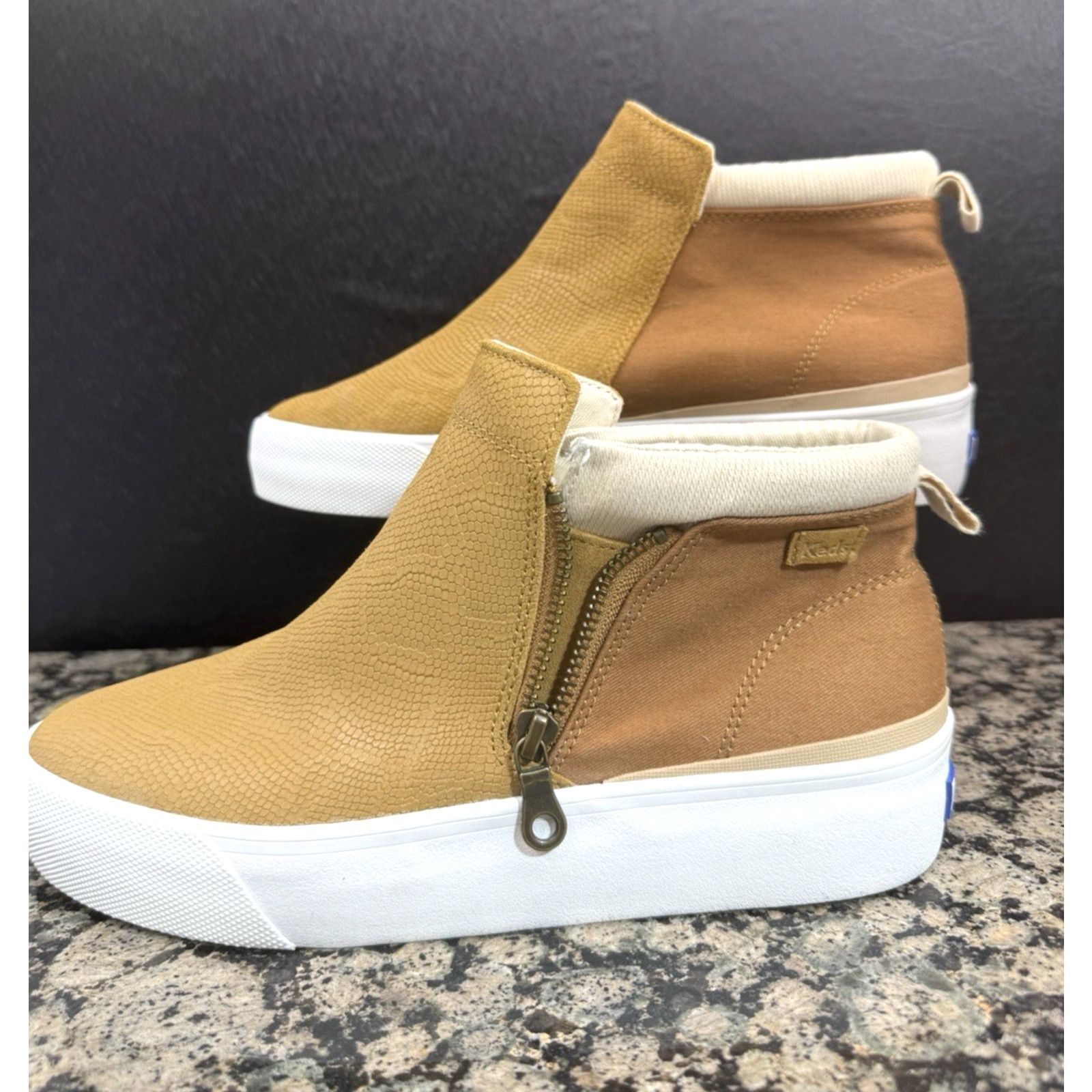 Keds Keds Cooper Brown Suede/Canvas Zip Booties Wo’s Size 9.5 Size US 9.5 / IT 39.5 - 13 Thumbnail