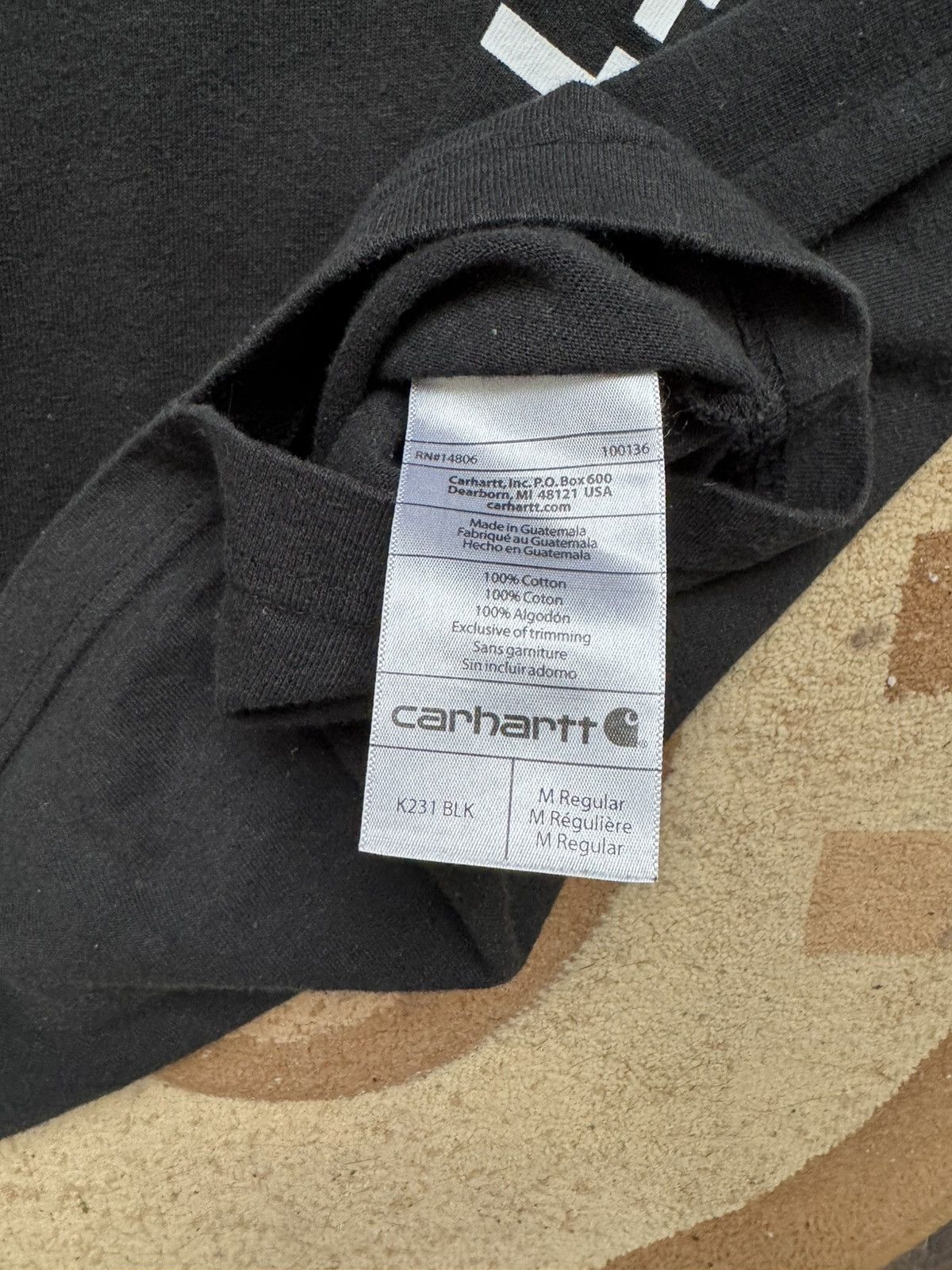 Carhartt Carhartt big logo black men’s big tall long sleeve t shirt Size US M / EU 48-50 / 2 - 5 Thumbnail
