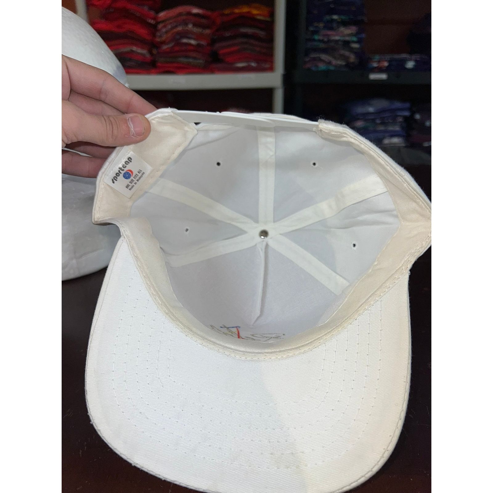Vintage Vintage Reba McEntire Hat White Rainbow Musical Note 90s Size ONE SIZE - 7 Thumbnail