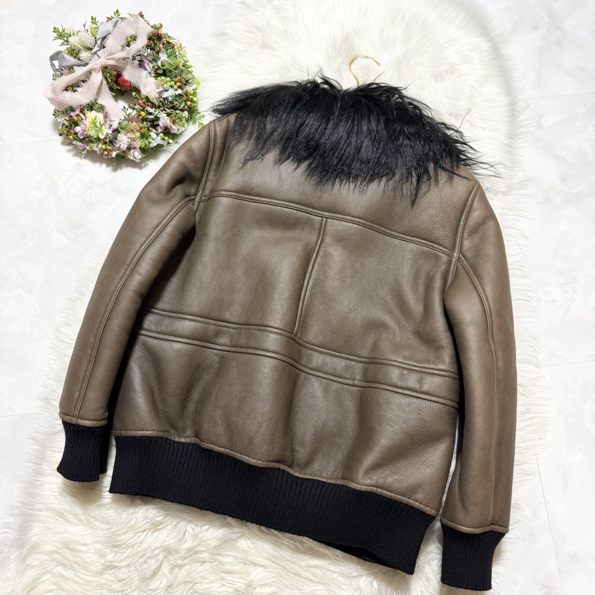 Marni Marni full fur lining leather blouson bomber jacket 42 olive Size M / US 6-8 / IT 42-44 - 7 Thumbnail