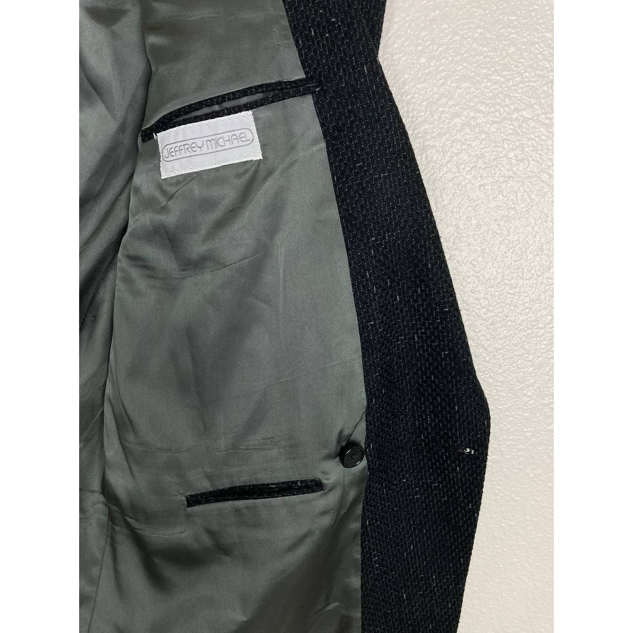 Gianni Valentino Gianni Jeffrey Michael Blazer Mens 44 Black Double Breasted Size 44R - 9 Thumbnail