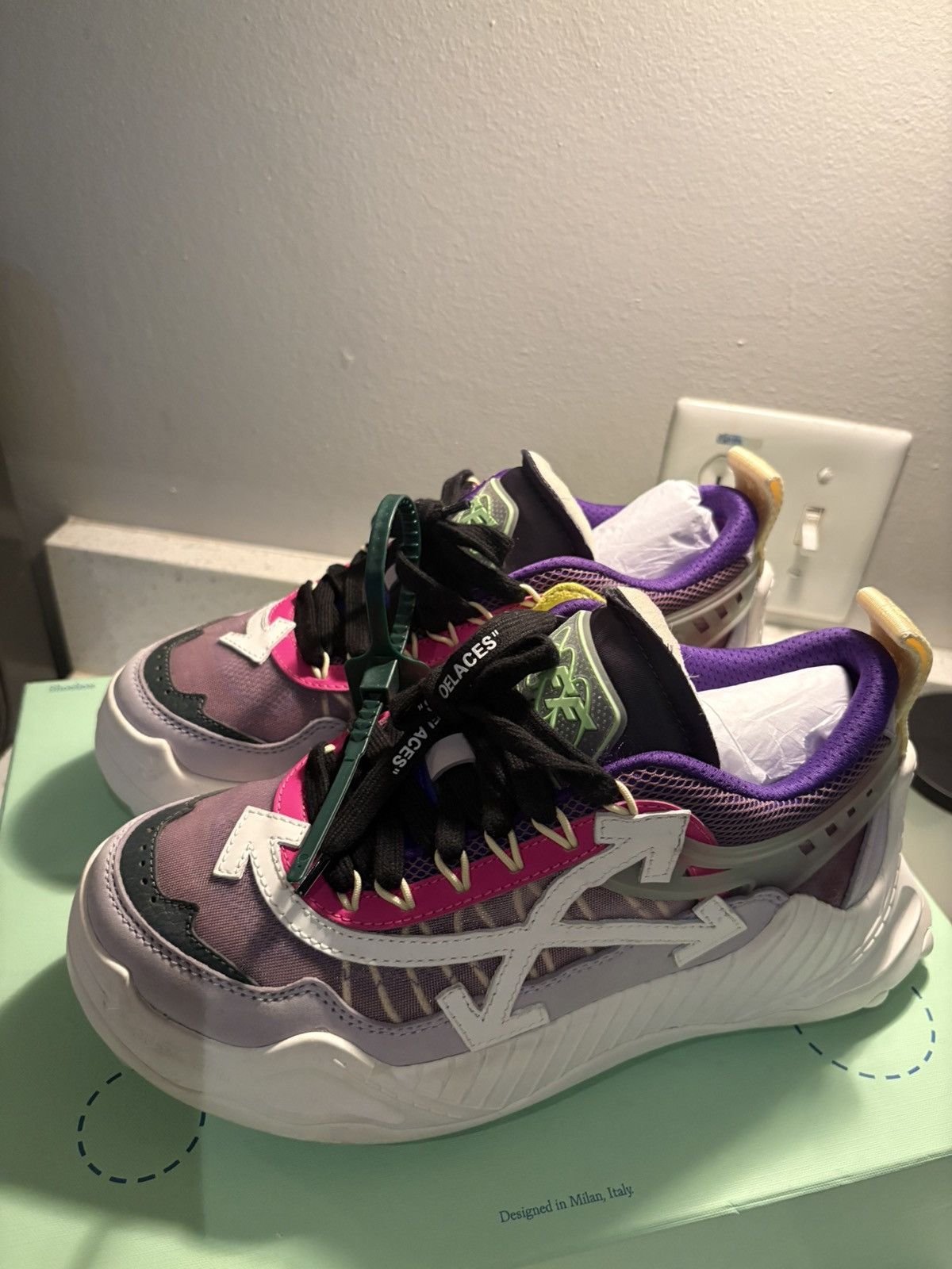 Off-White Odsy 1000 purple white Size US 8 / IT 38 - 4 Thumbnail