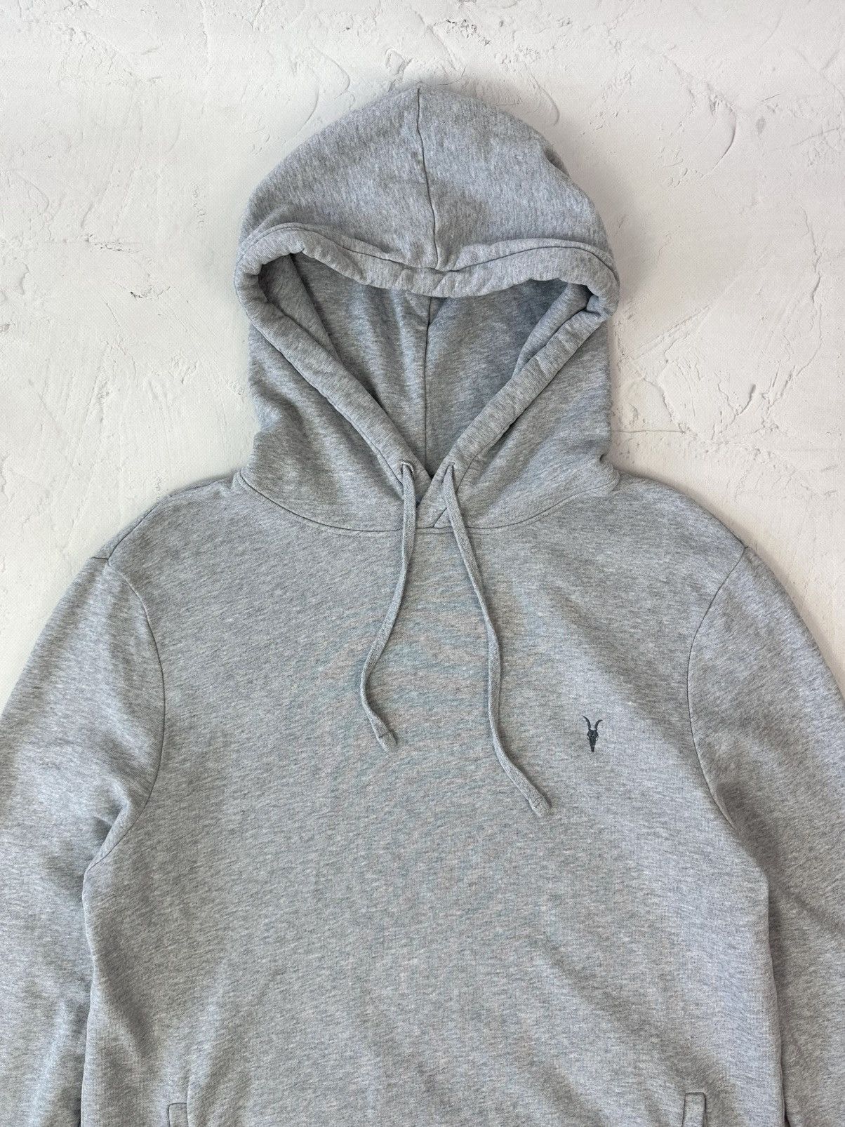 Allsaints Allsaints Raven Grey Logo Hoodie Size US L / EU 52-54 / 3 - 4 Thumbnail