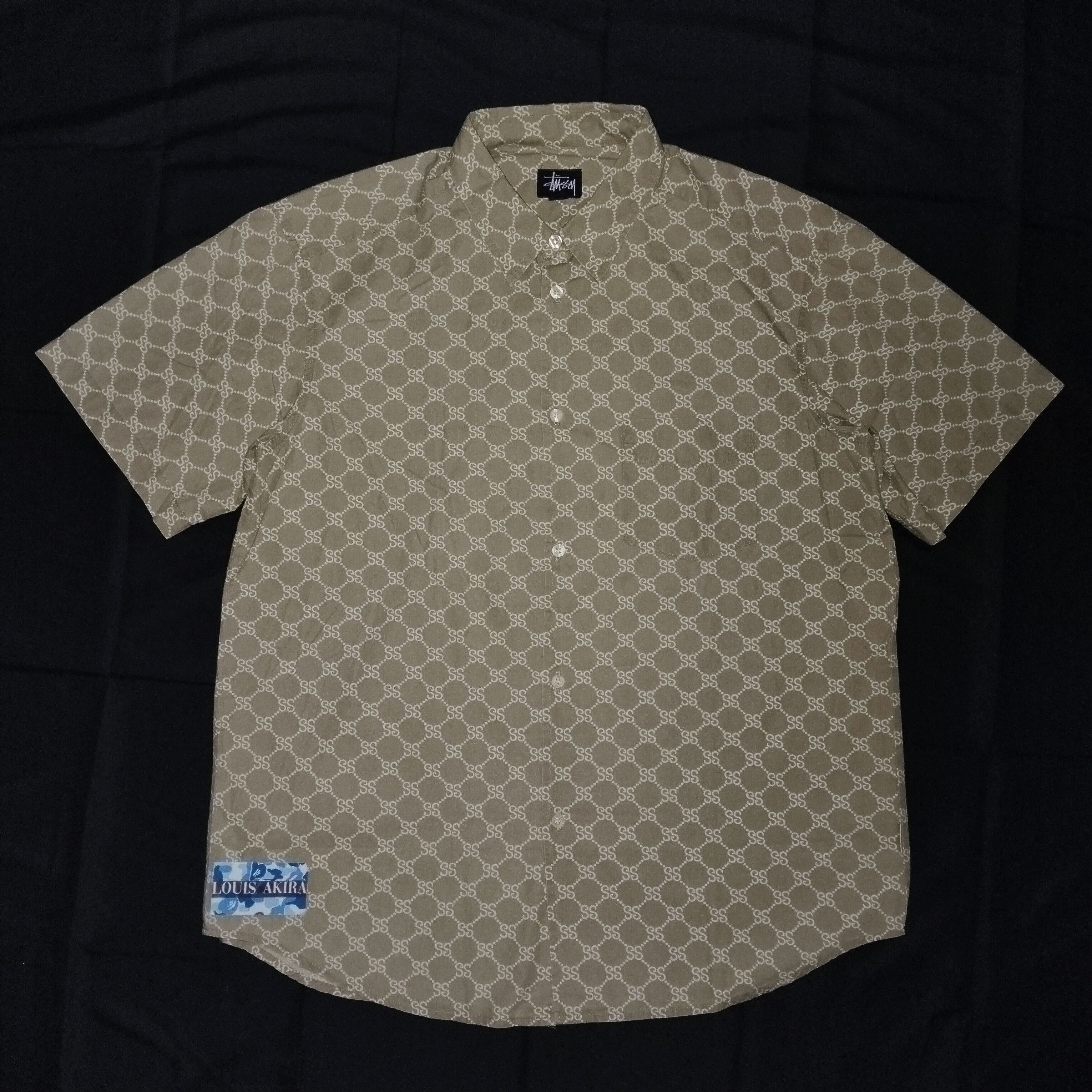 Stussy Vintage 2000 Stussy Monogram Button Up Size US L / EU 52-54 / 3 - 1 Thumbnail