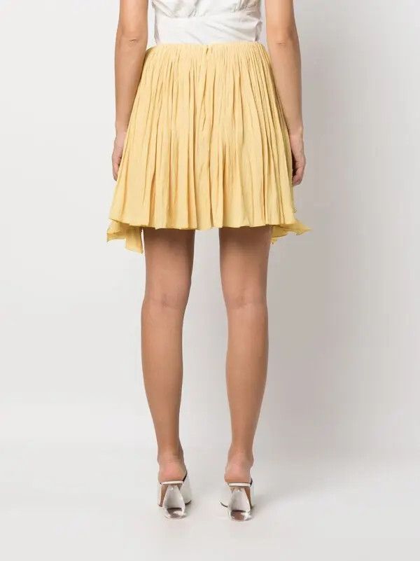 Lanvin o1y0326 Mini Skirt in Marigold Size 28" / US 6 / IT 42 - 4 Thumbnail