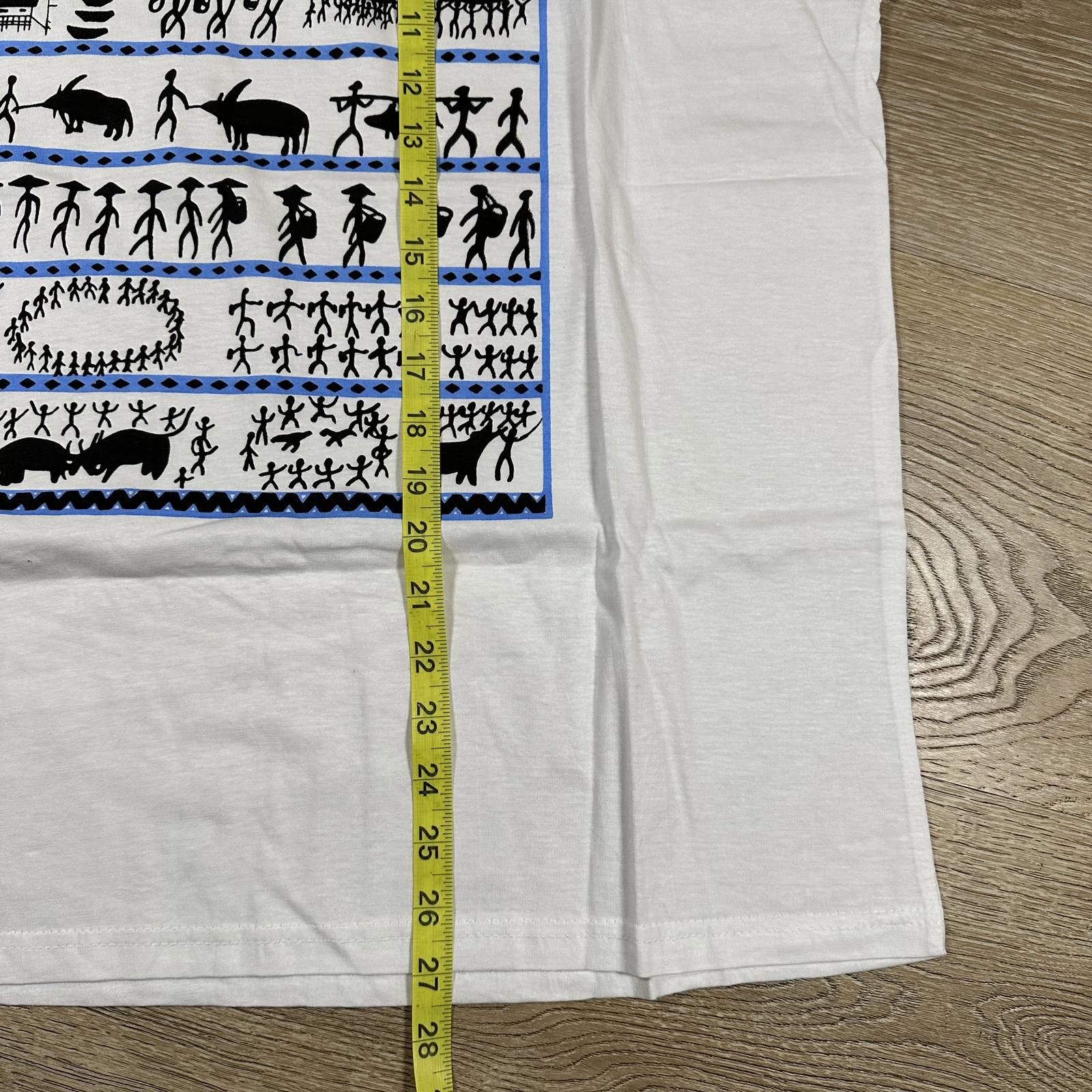 Maharishi NWT Vintage Indonesia Graphic T-shirt Hieroglyphic Blue Blk Size US XL / EU 56 / 4 - 8 Thumbnail