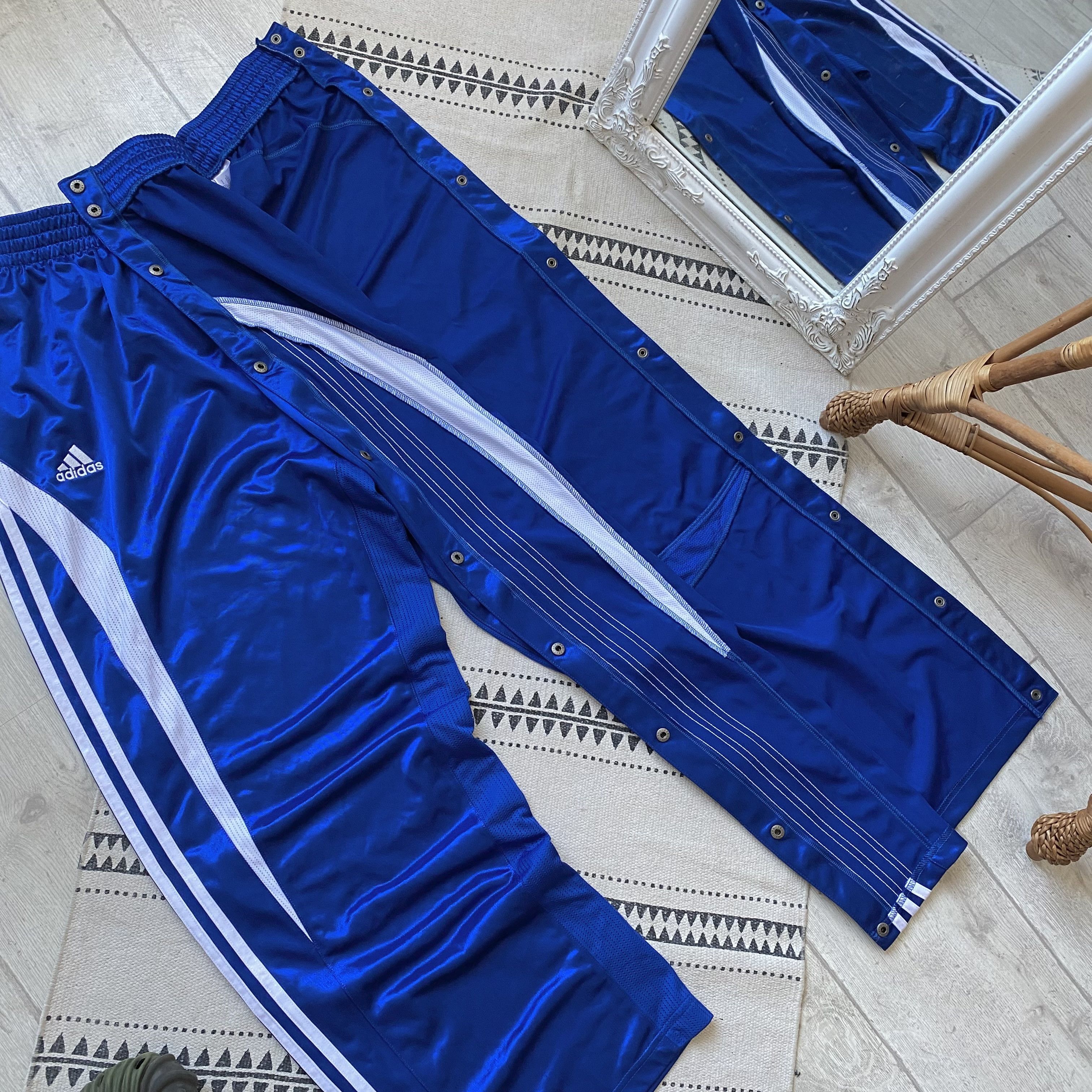 Adidas 🐟 Vintage 00s Adidas Nylon track baggy pants three sriped Size US 34 / EU 50 - 7 Thumbnail