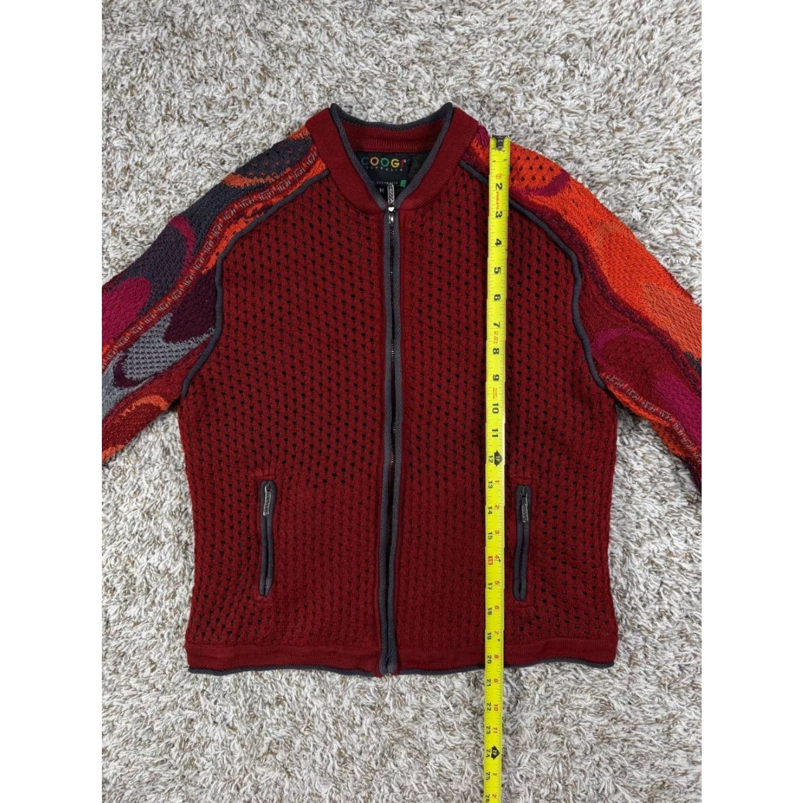 Coogi VINTAGE COOGI Sweater Full Zip Knit Women's Medium Red 3D RARE Size M / US 6-8 / IT 42-44 - 7 Thumbnail