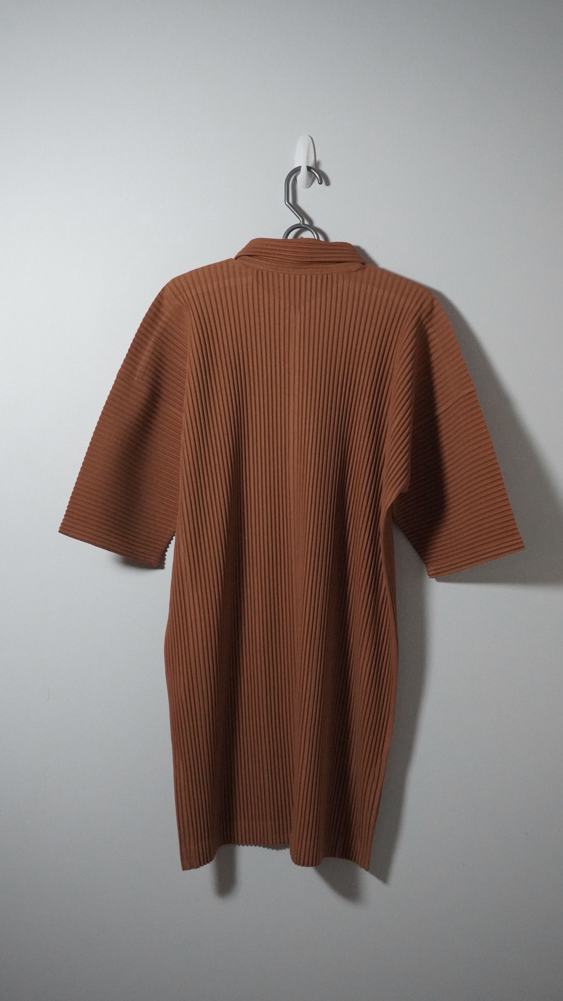 Homme Plisse Issey Miyake 3/4 Sleeve Zip Polo Size US L / EU 52-54 / 3 - 2 Thumbnail