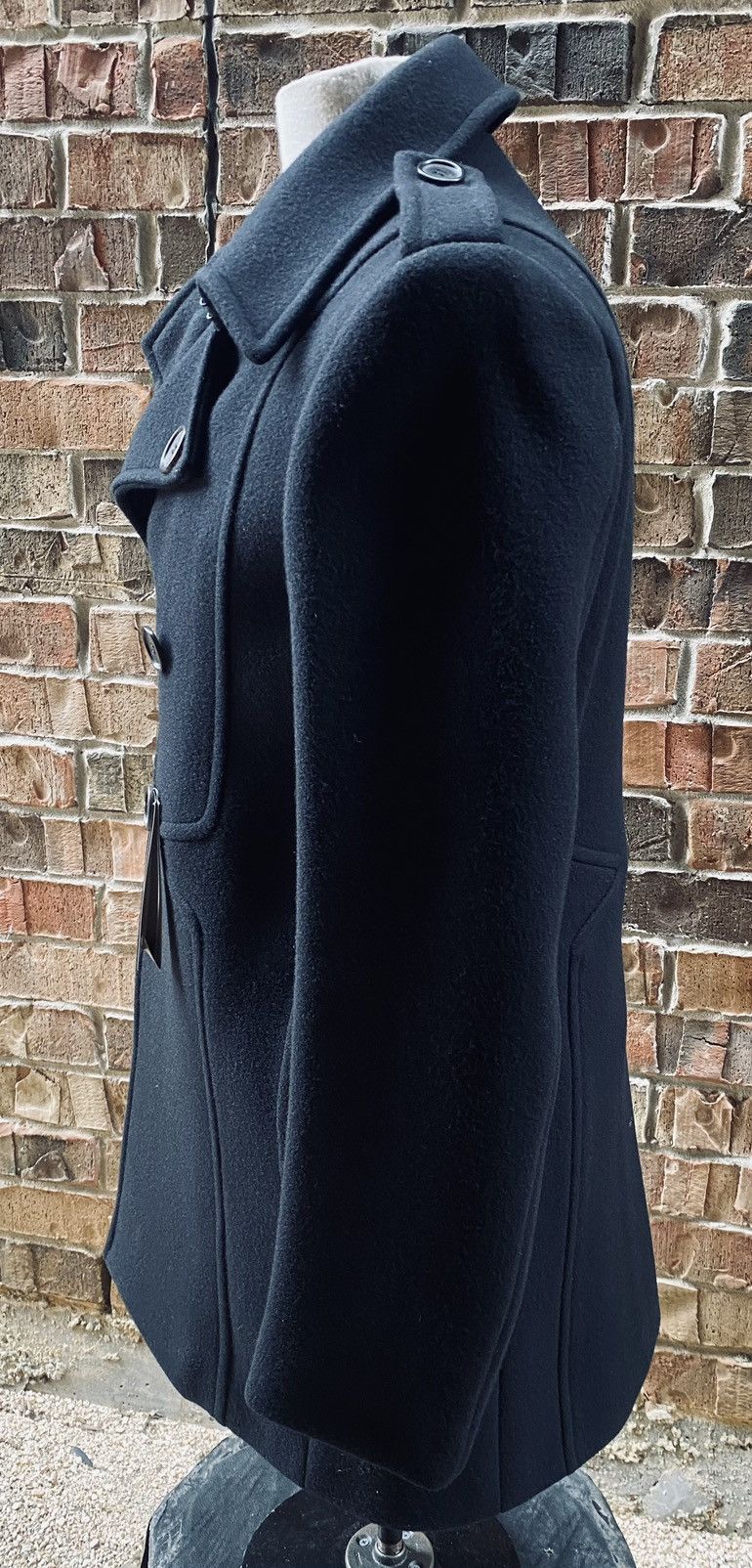 Dior Dior Homme 🇮🇹 x Hedi Slimane Navy Felted Wool Peacoat 48 NWT Size US M / EU 48-50 / 2 - 8 Thumbnail