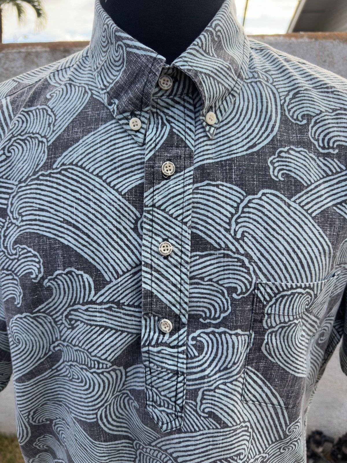 Reyn Spooner PreOwned Reyn Spooner Green/Black Hawaiian Print Men's L Size US L / EU 52-54 / 3 - 3 Thumbnail