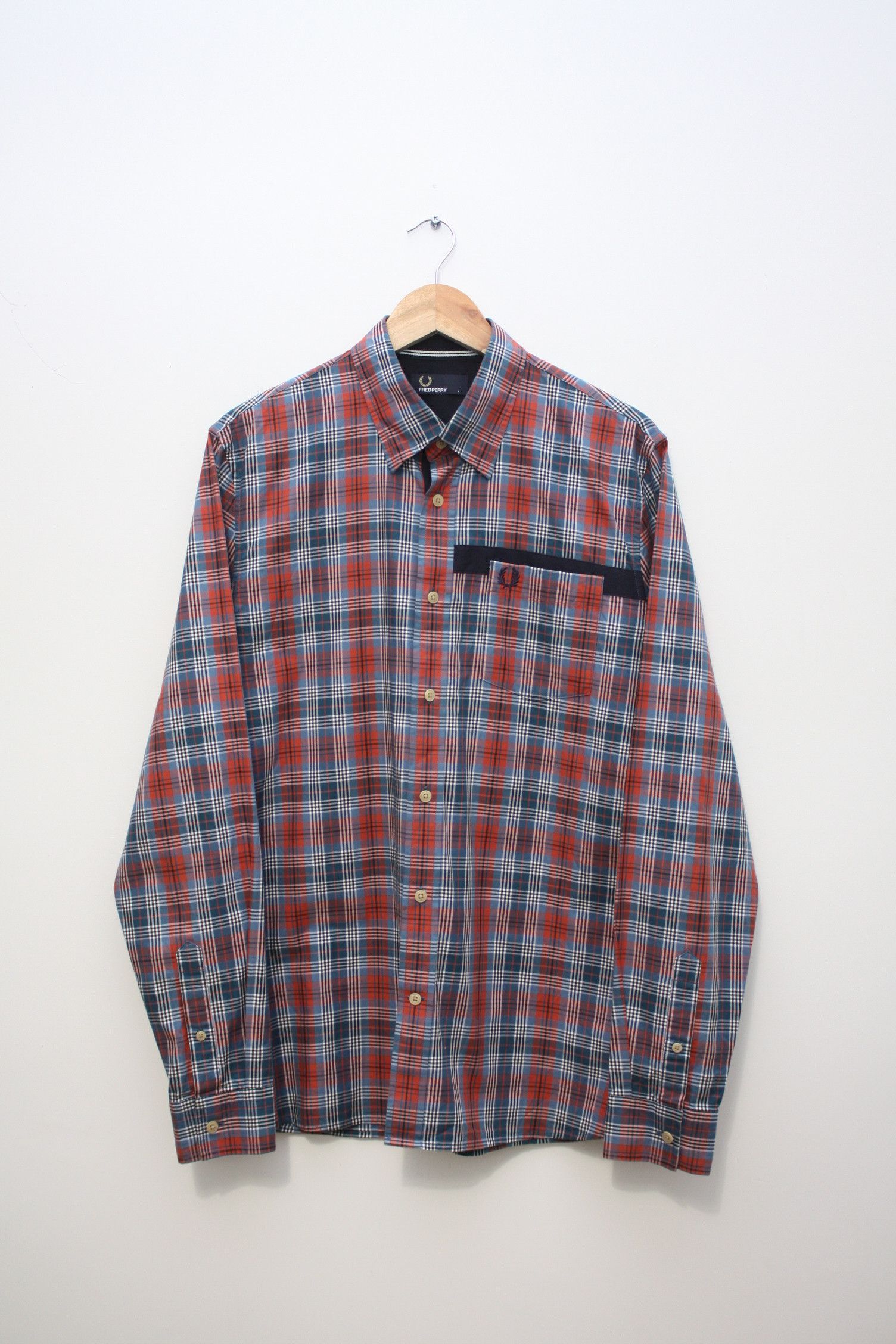 Fred Perry Fred Perry Checkered Long Sleeve Shirt Men's Large Size US L / EU 52-54 / 3 - 3 Thumbnail