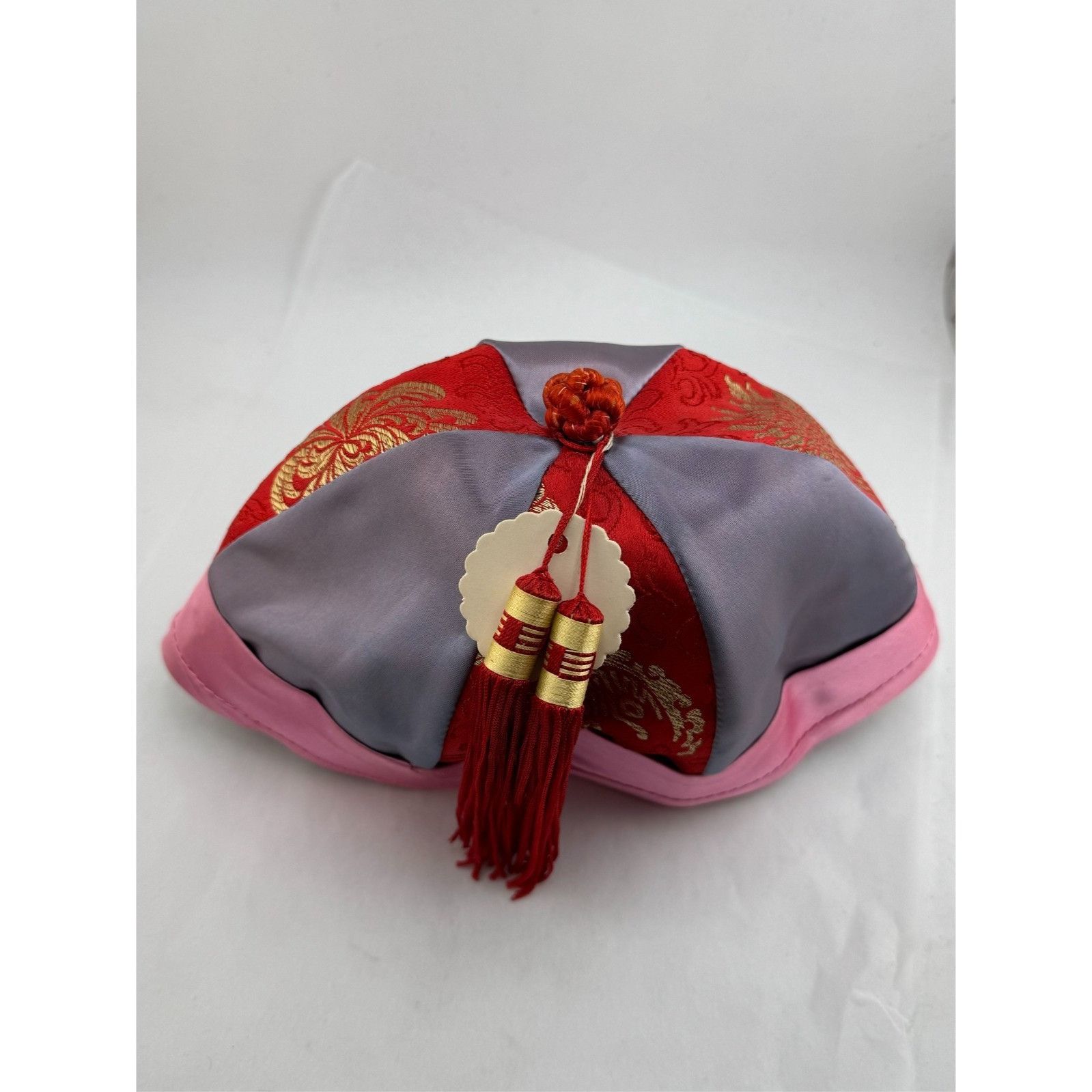 Other Vintage Chinese Skull Cap Pink Red Tassel Beanie Hat Size ONE SIZE - 5 Thumbnail