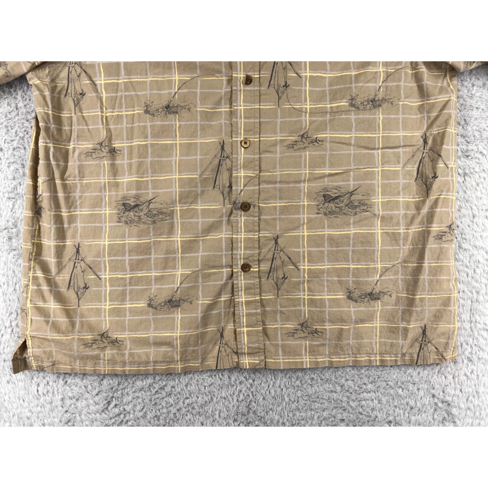 Vintage Columbia Shirt Mens 2XL Beige River Lodge Hawaiian Aloha Beach Resort 2XL Mens Shirt Size US XXL / EU 58 / 5 - 6 Thumbnail