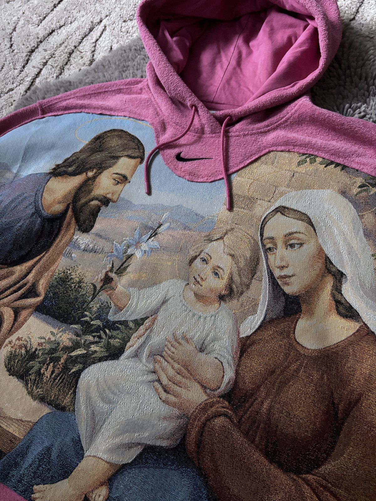 Nike Nike Reworked Vintage Hoodie Junya Watanabe style Size US L / EU 52-54 / 3 - 3 Thumbnail