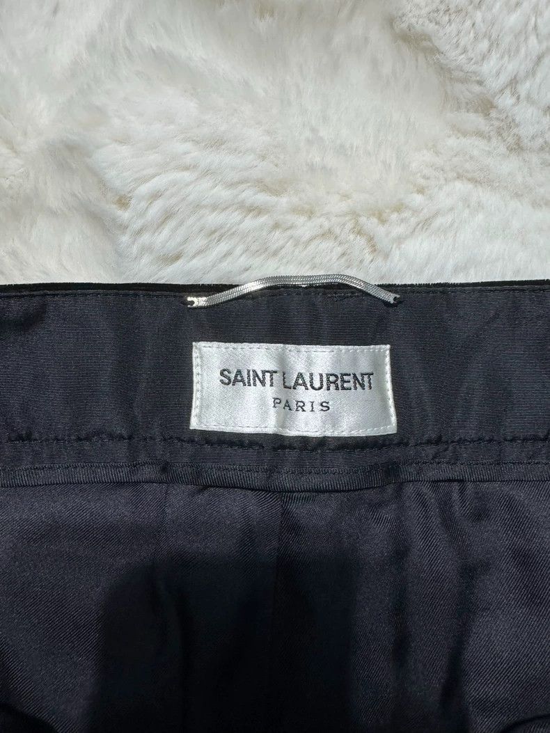 Saint Laurent Paris Saint Laurent Paris Micro brushed velvet trousers-2506 Size US 34 / EU 50 - 4 Thumbnail