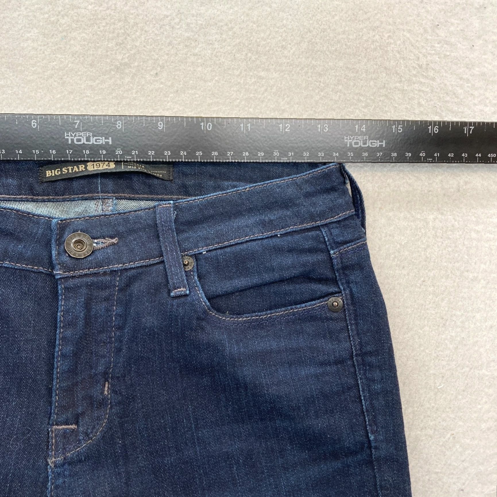 Denime BIG STAR Jeans Women's 26 Andrea Mid Rise Skinny Dark Blue Stretch Denim Western Size 26" / US 2 / IT 38 - 7 Thumbnail