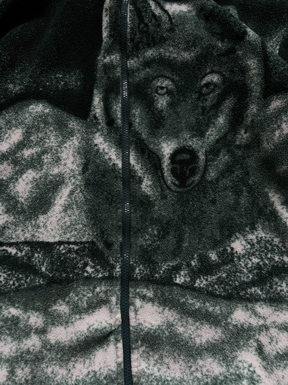 Vintage Y2K Vintage Full Zip Wolf Fleece USA Jacket Big Logo Animals Size US M / EU 48-50 / 2 - 13 Thumbnail