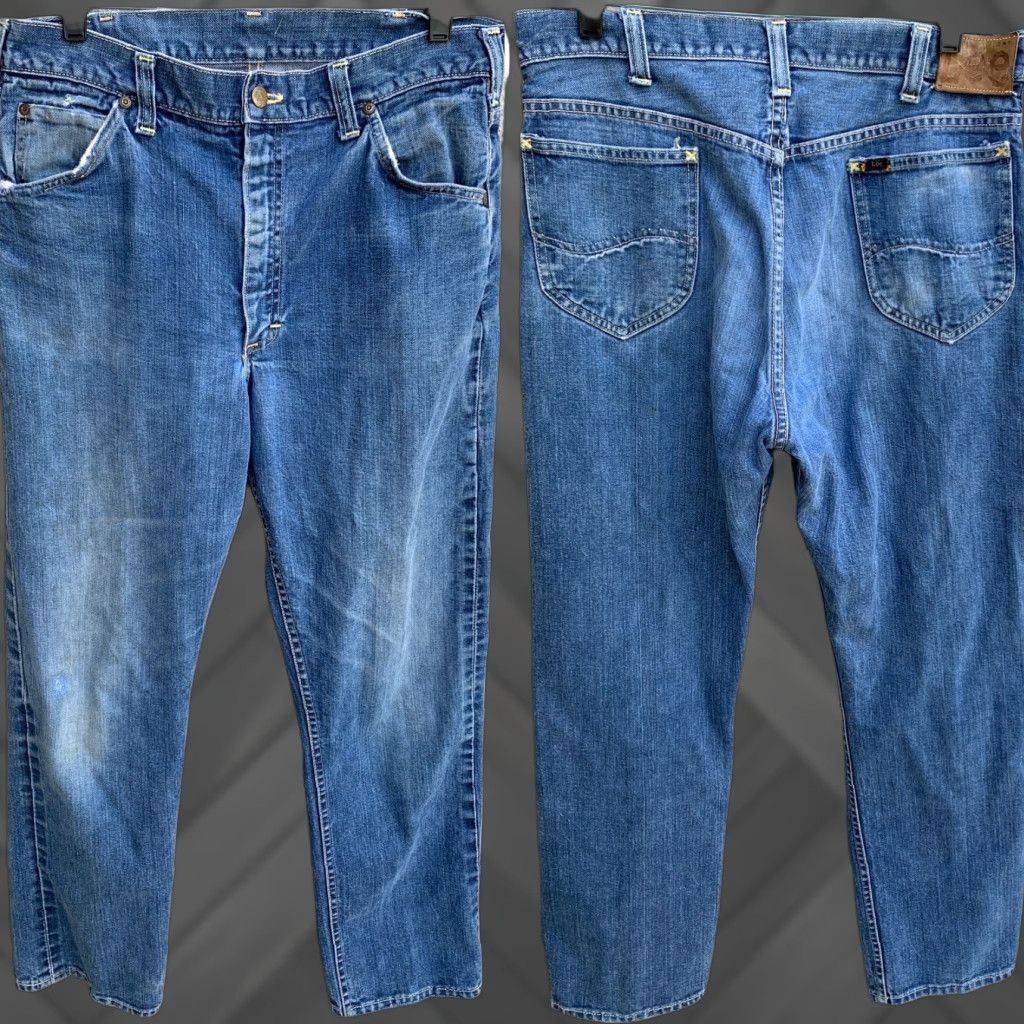 Lee VINTAGE Lee Riders Selvedge Denim Jeans Jeans 36 Waist 34 Inseam 31.5 See Pics Mens Blue Denim Cotton 5-Pocket Lee Riders Selvedge Vintage Size US 36 / EU 52 - 1 Thumbnail