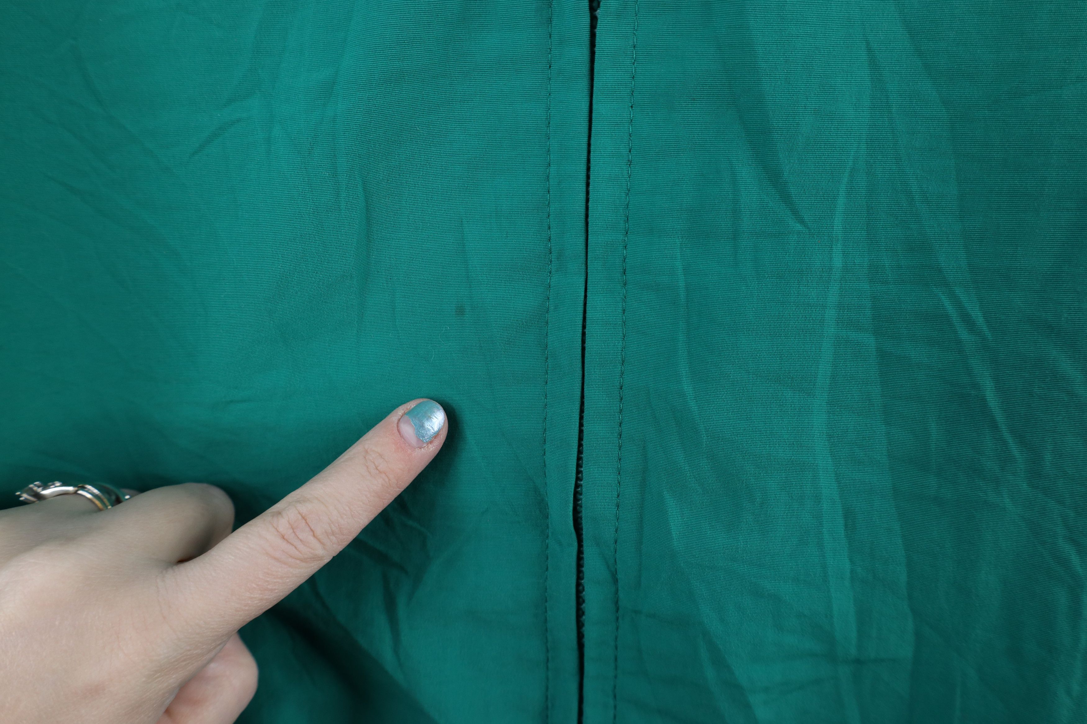 J.Crew × Vintage Vintage 90s J Crew Fleece Lined Bomber Jacket Teal Green Size ONE SIZE - 4 Thumbnail