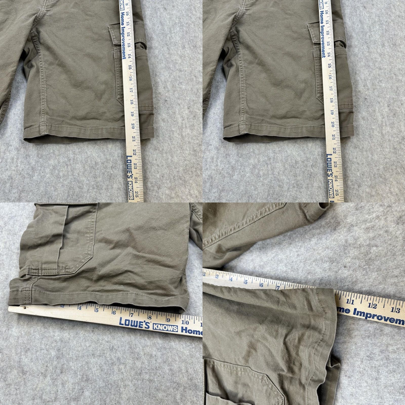 Ariat Ariat Shorts Mens 32 Olive Green Cargo Relaxed Canvas Pockets 11in Inseam Workwear Twill Casual Baggy Front Flat Front Mens Size US 32 / EU 48 - 8 Thumbnail