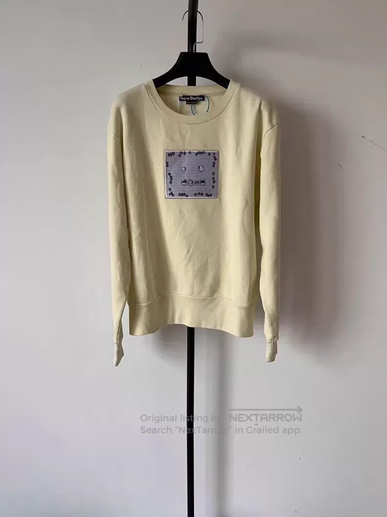 Acne Studios Acne Studios Beaded Sport Long Sleeve Hoodie - Yellow Size US M / EU 48-50 / 2 - 1 Thumbnail