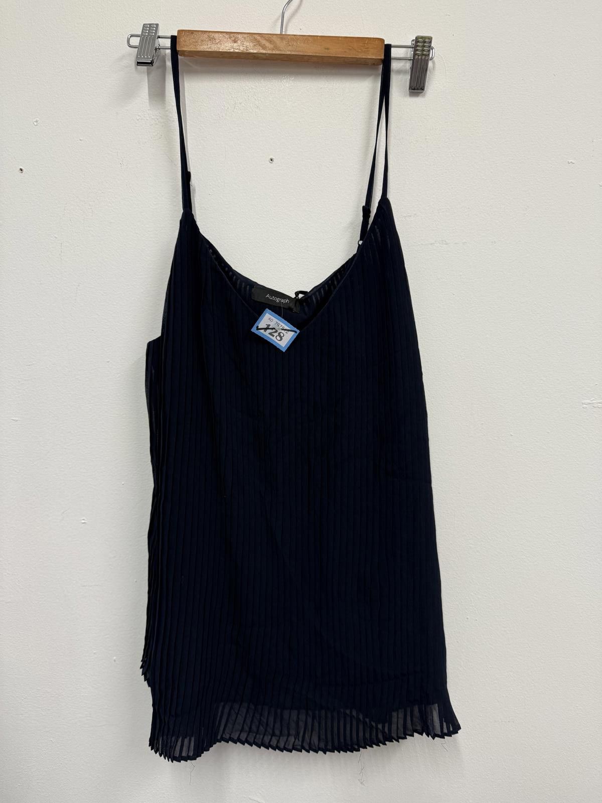 Other Autograph Navy Blue Pleated Camisole Top Size ONE SIZE - 1 Thumbnail