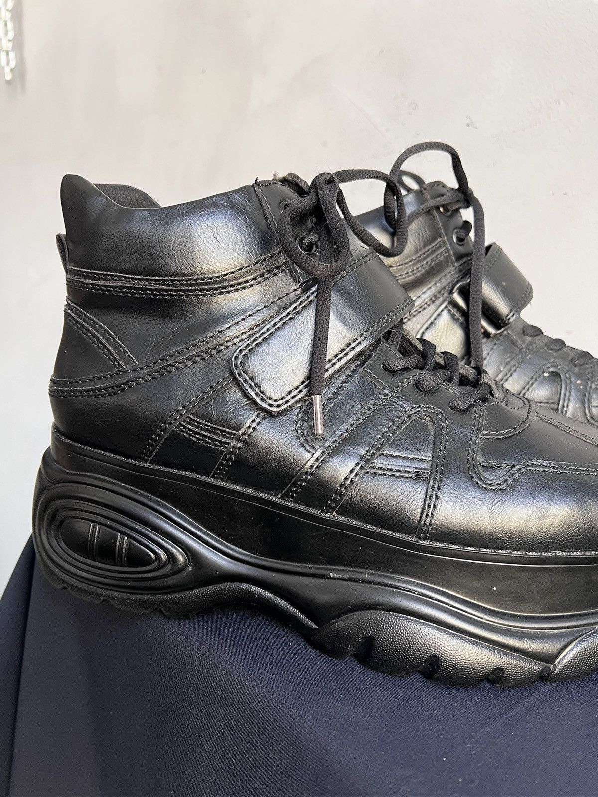 SWEAR London New Rock style Boots High Black Gothic Streetwear Y2K Size US 8 / EU 41 - 10 Thumbnail