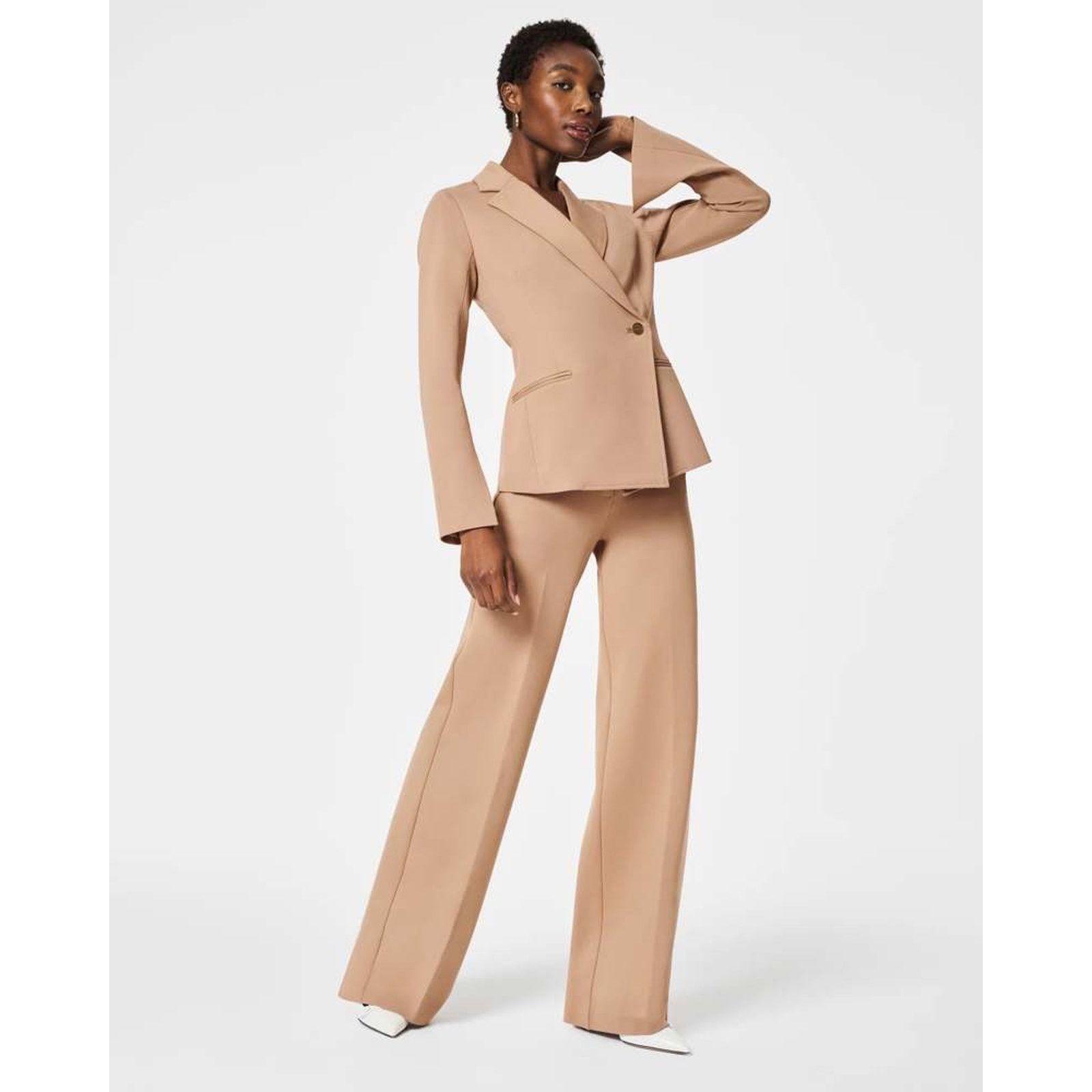 Spanx NWT Spanx Perfect Asymmetrical Tailored Toffee Blazer Size L Size L / US 10 / IT 46 - 2 Thumbnail