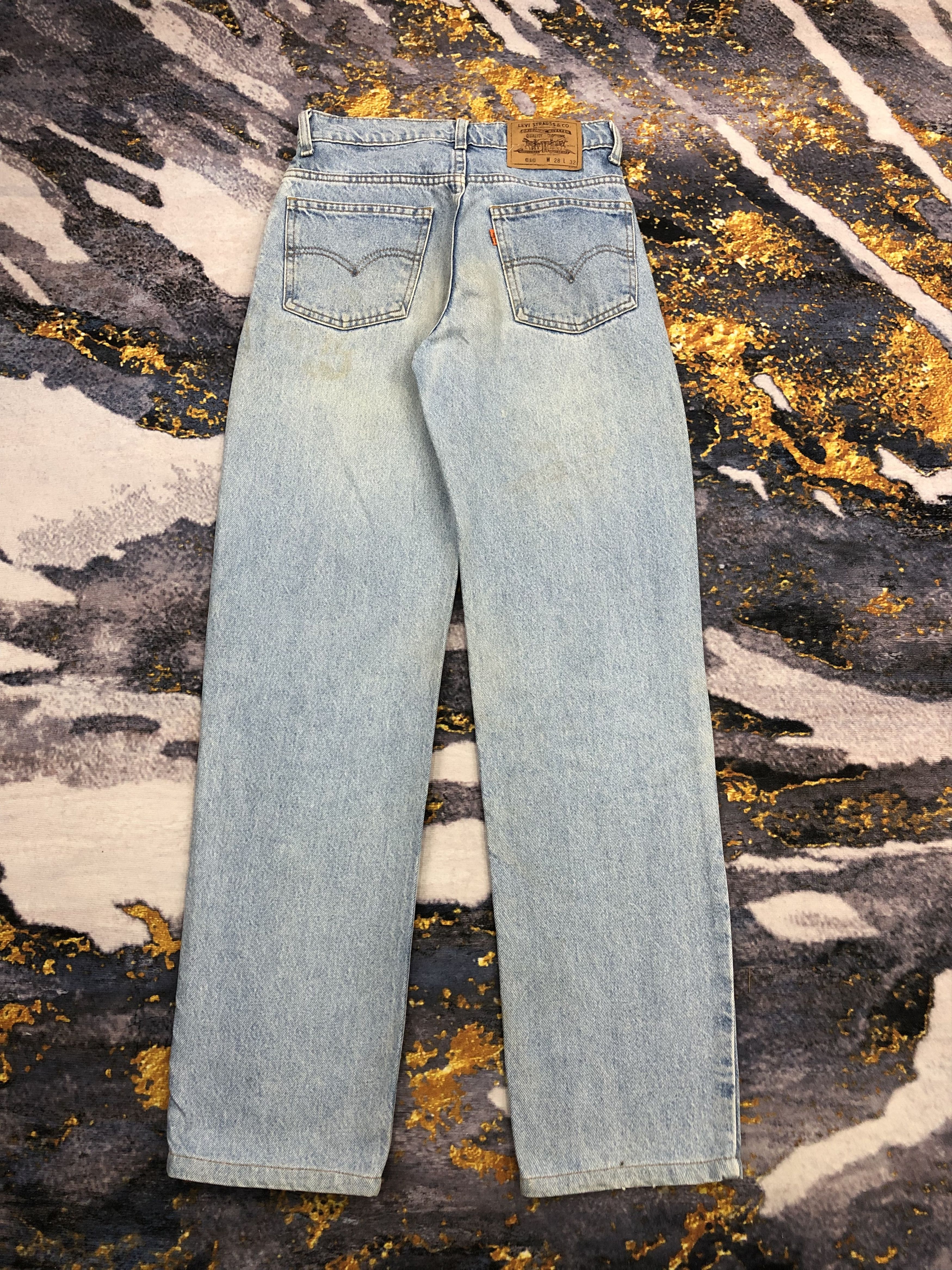 Levi's Vintage 90s Levis 610 Orange Tab Jeans DPP0169 Size US 27 - 3 Thumbnail