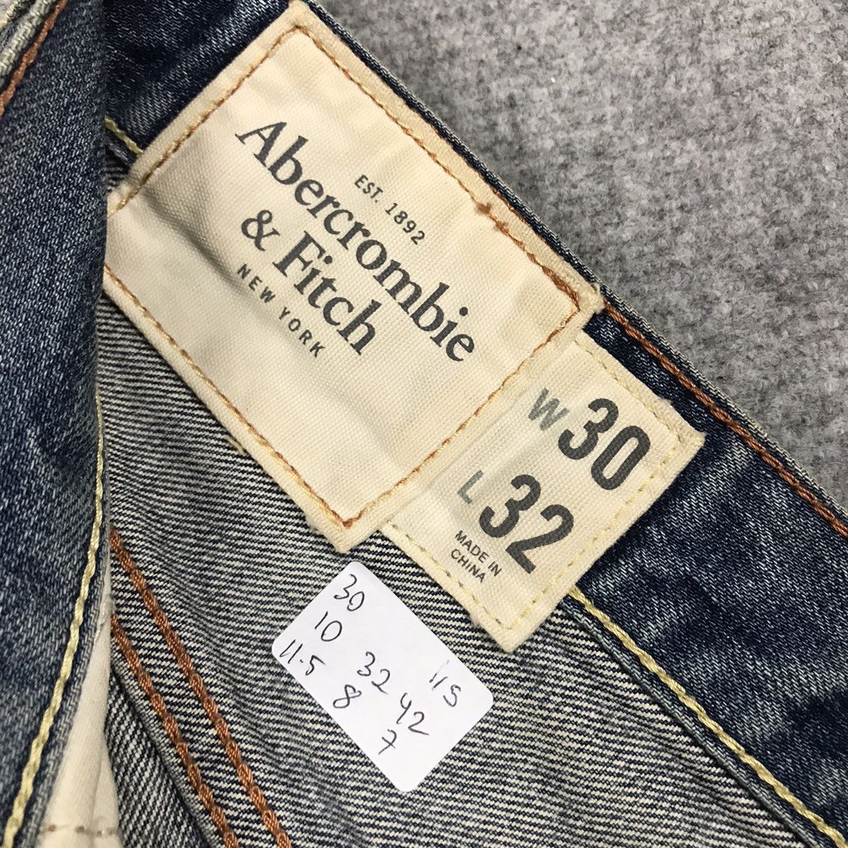 Japanese Brand Abercrombie fitch Distressed denim Japanese style pants Size US 30 / EU 46 - 16 Thumbnail