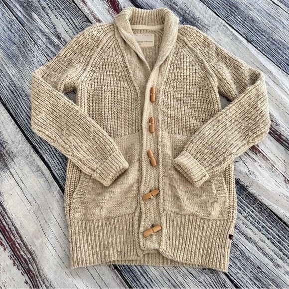 Banana Republic Banana Republic Heritage Men's Cream Shawl Collar Toggle Woo Size US S / EU 44-46 / 1 - 2 Thumbnail