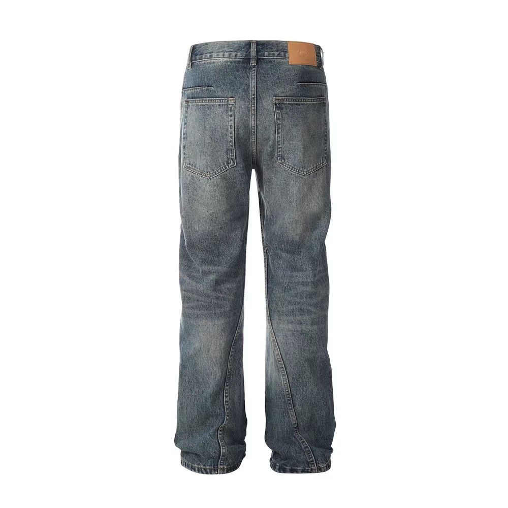 Japanese Brand × Jean Loose washed distressed pocket split patchwork jeans Size US 32 / EU 48 - 3 Thumbnail