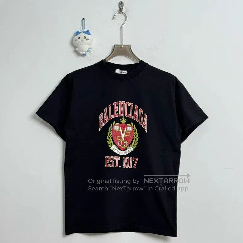 Balenciaga Balenciaga Black Scissors Wheat Logo Tee. Size US XS / EU 42 / 0 - 1 Thumbnail