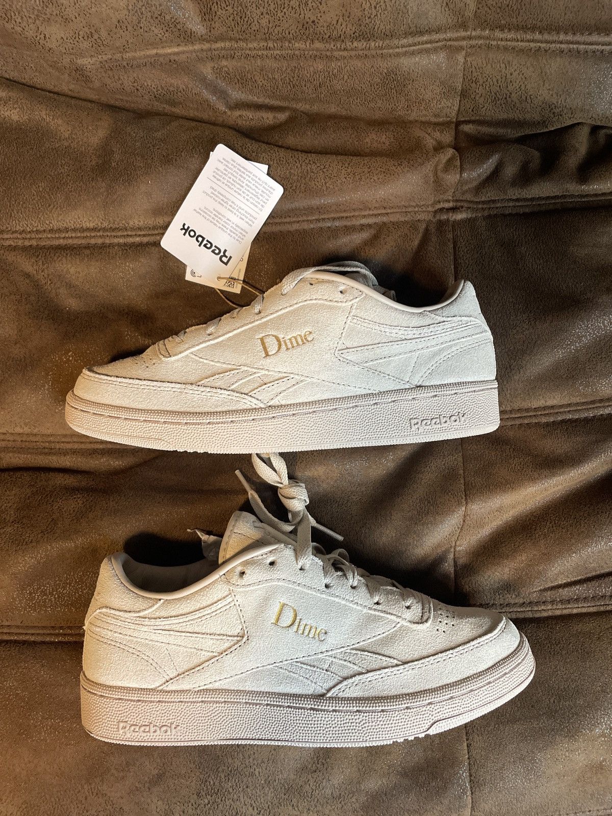 image of Dime x Reebok Club C Revenge Shoes in Cream, Men's (Size 7)