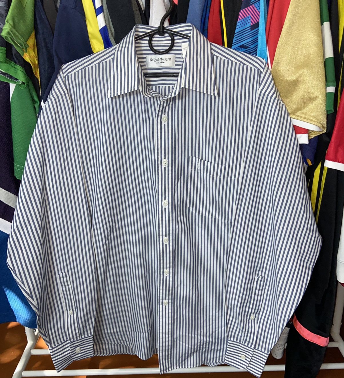 Vintage × Yves Saint Laurent YVES SAINT LAURENT VINTAGE 00s COTTON CLASSIC SHIRT MENS Size US XL / EU 56 / 4 - 1 Thumbnail