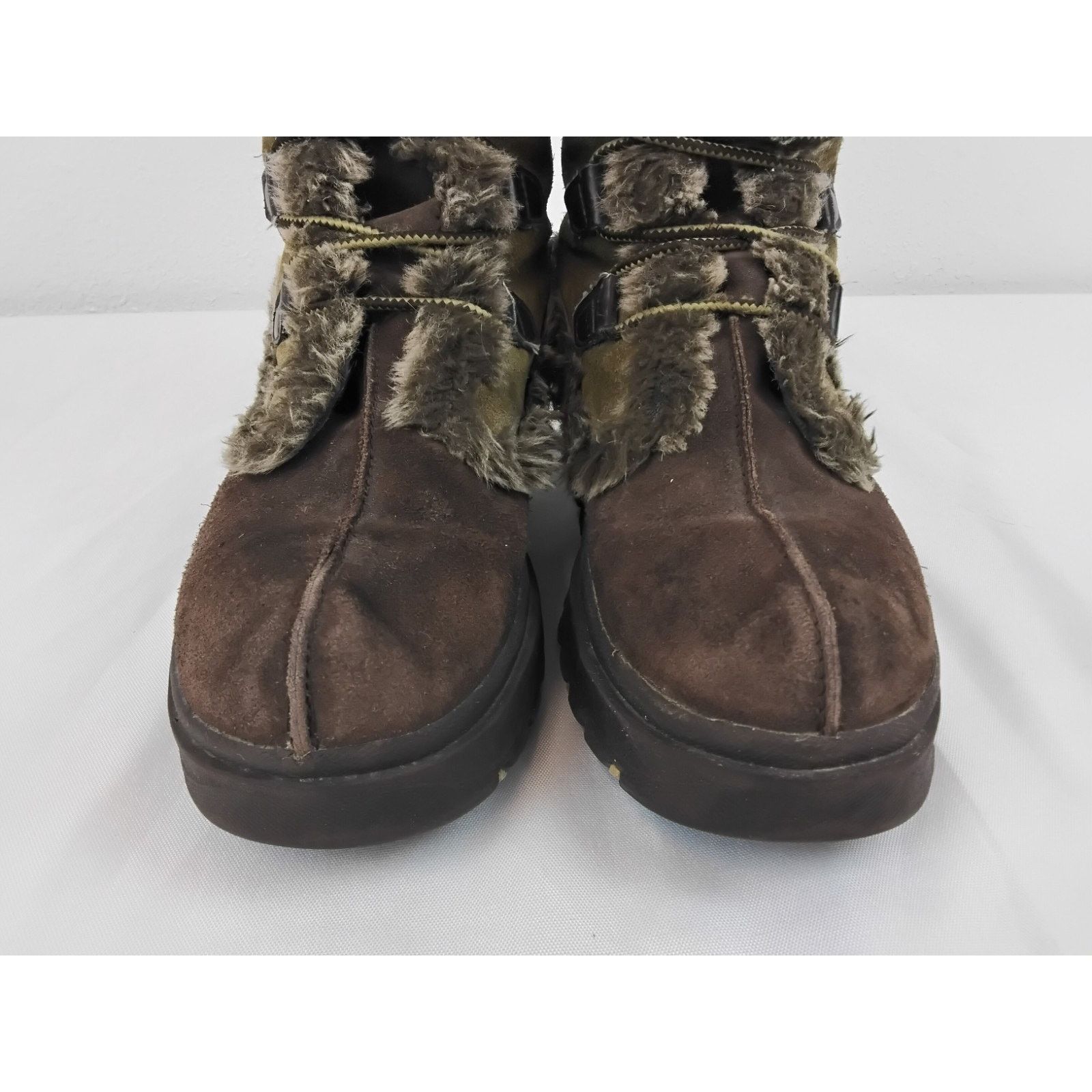 SKECHERS Sketchers Frolic Winter Boots Women's 8 Green/Brown Chunky Size US 8 / IT 38 - 7 Thumbnail