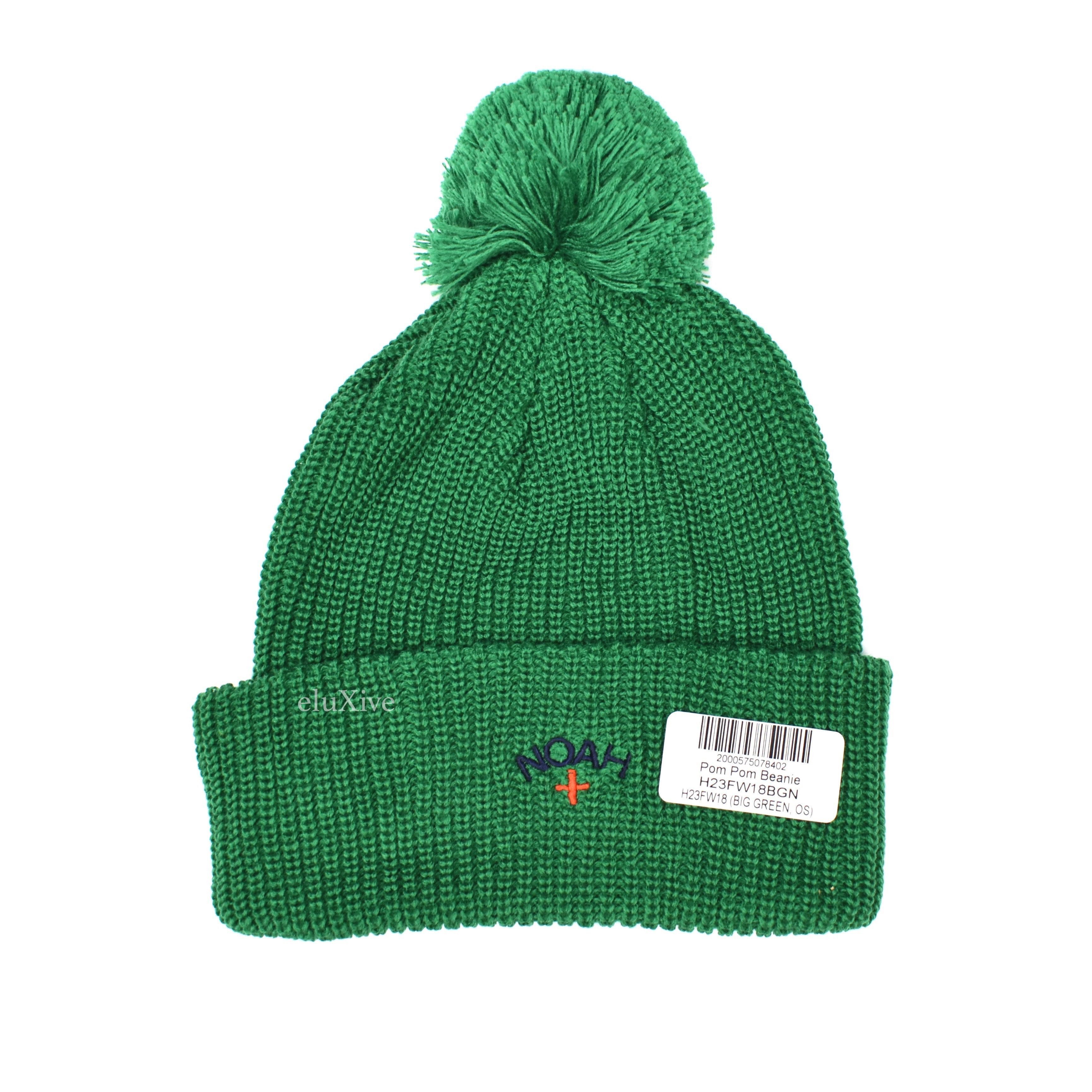 Noah Noah FW18 Green Core Logo Pom Pom Beanie DS Size ONE SIZE - 1 Preview