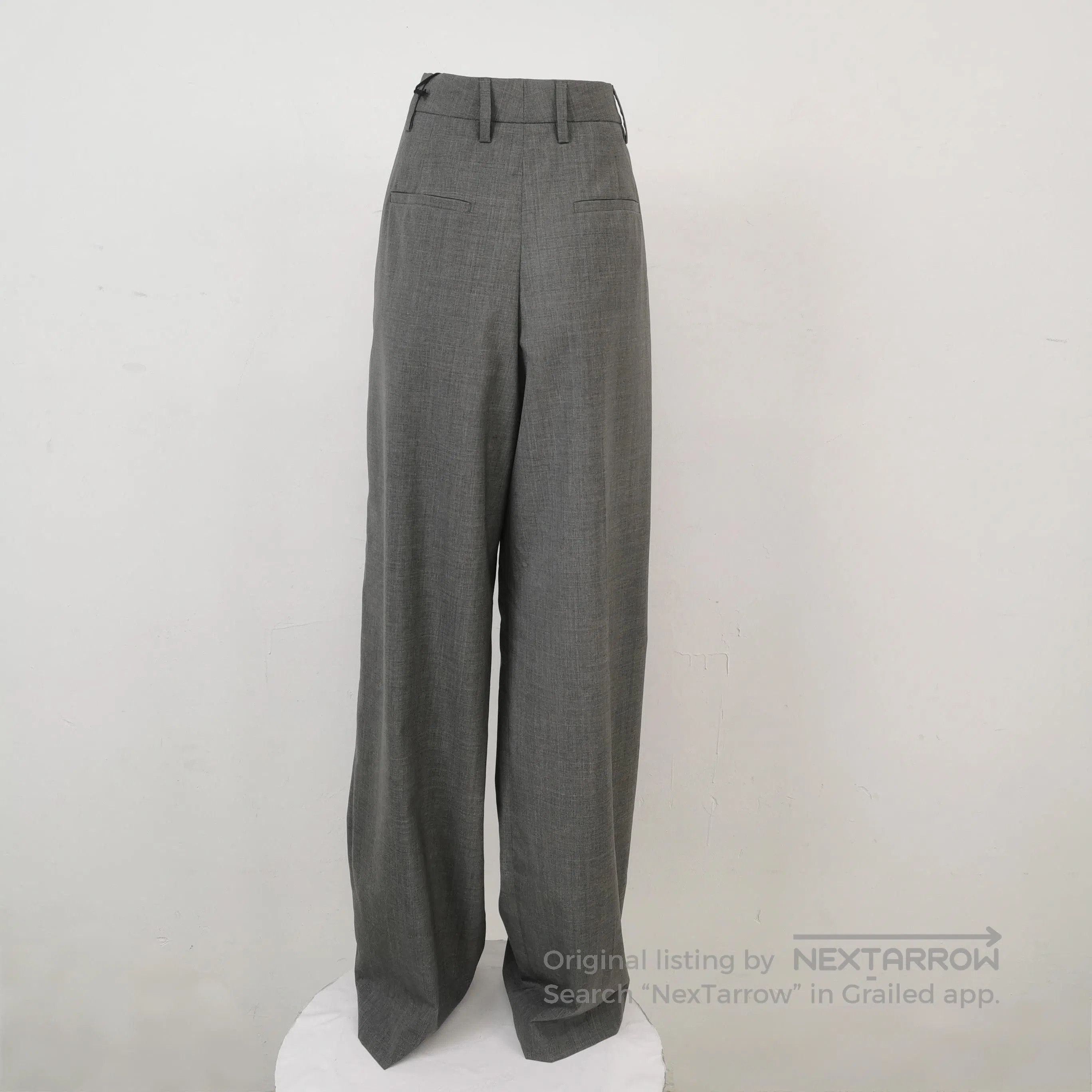 Prada Prada Gray Wool Wide. Size 37" - 2 Thumbnail