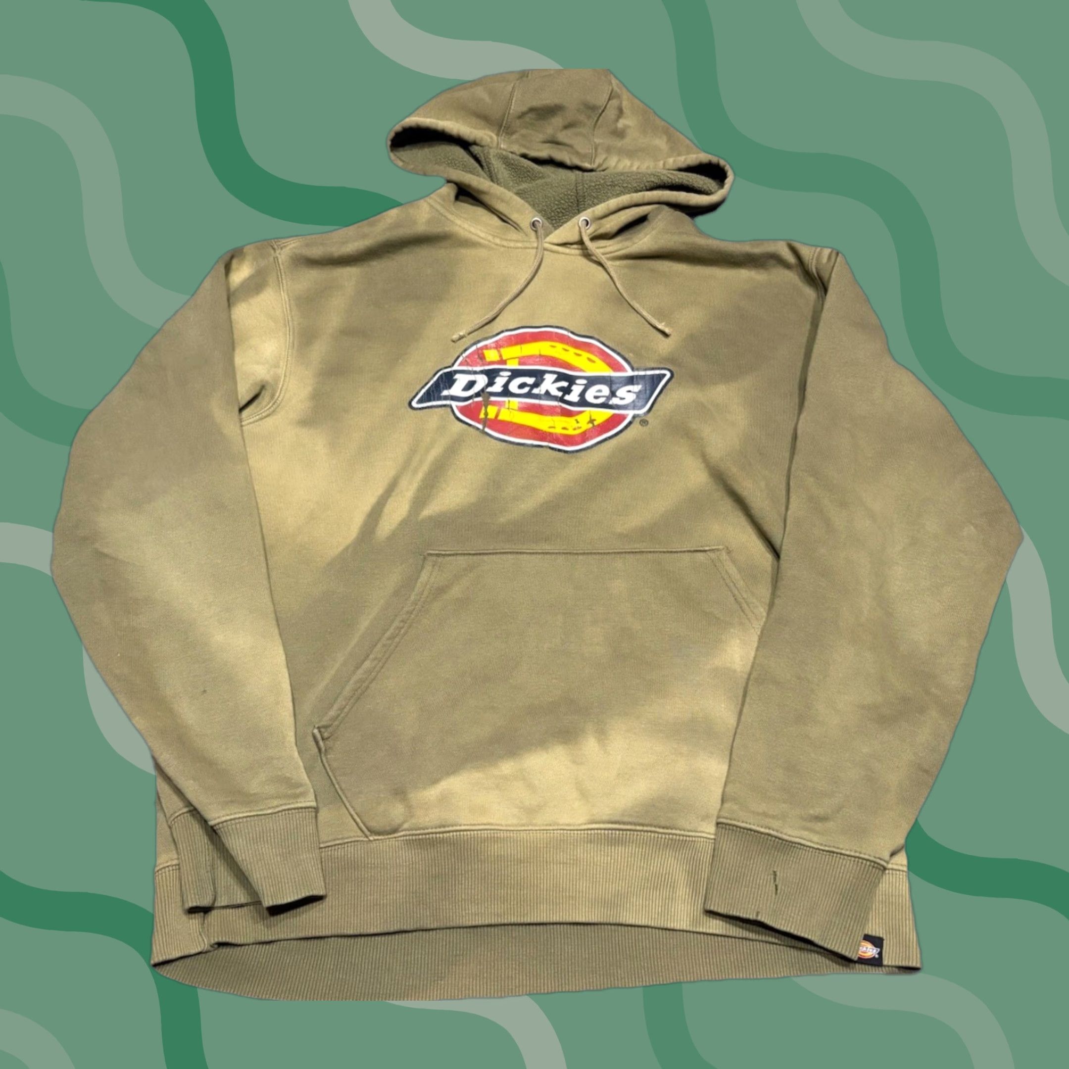 Dickies VINTAGE Dickies Hoodie Mens 2 Tone Faded Grunge Skater L Green Pullover Hooded Long Sleeve Regular Size L Size US L / EU 52-54 / 3 - 1 Thumbnail