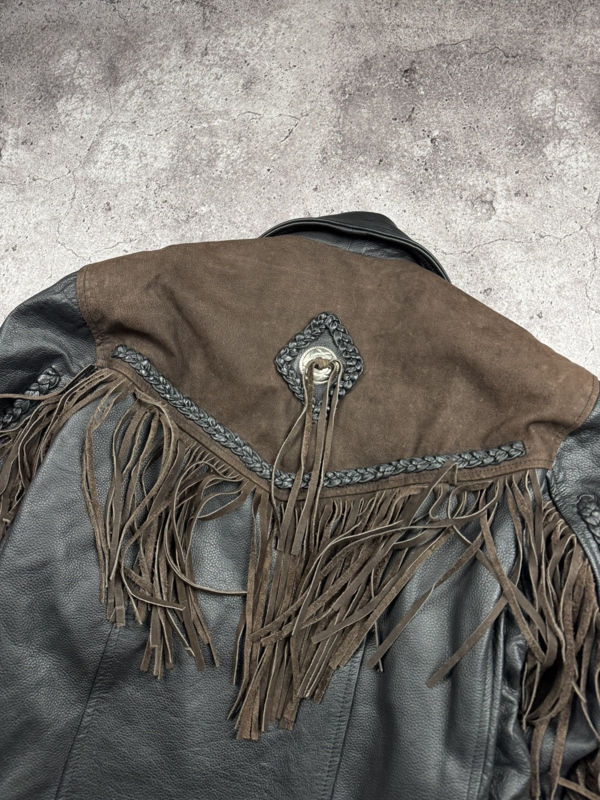 Vintage Vintage Suede Fringe Cowboy Western Leather Jacket Hype Rare Size US M / EU 48-50 / 2 - 25 Thumbnail