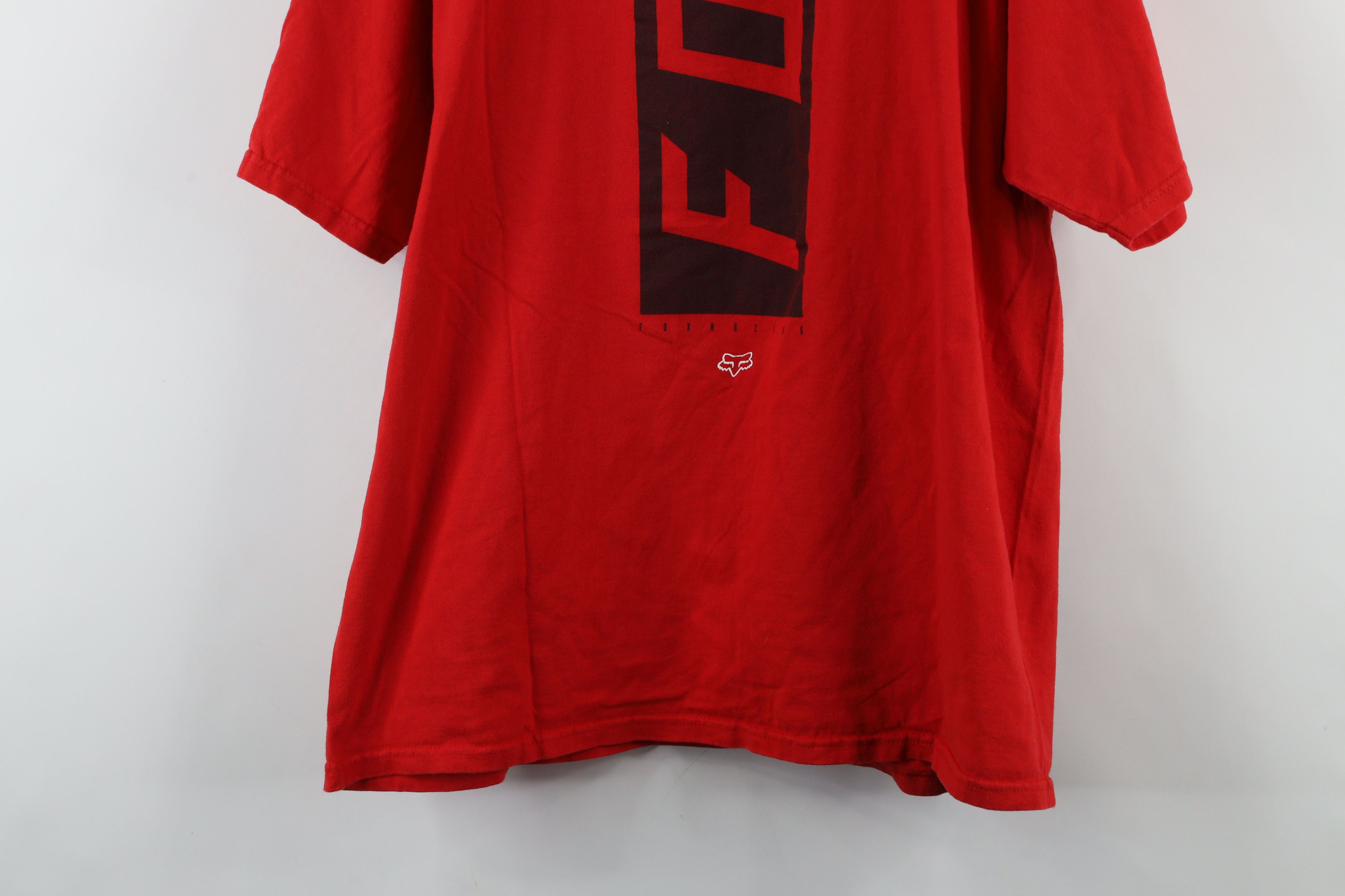 Fox Racing × Vintage Vintage Fox Racing Spell Box Logo Short Sleeve T-Shirt Red Size US XL / EU 56 / 4 - 13 Thumbnail