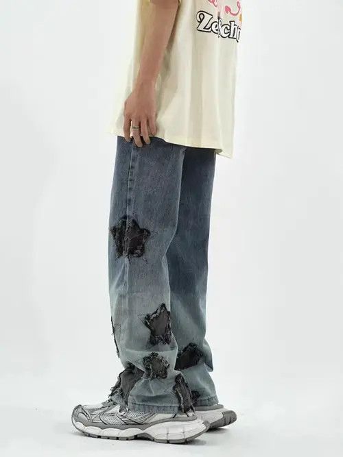 VIBE High street patch star straight jeans Size US 32 / EU 48 - 5 Thumbnail
