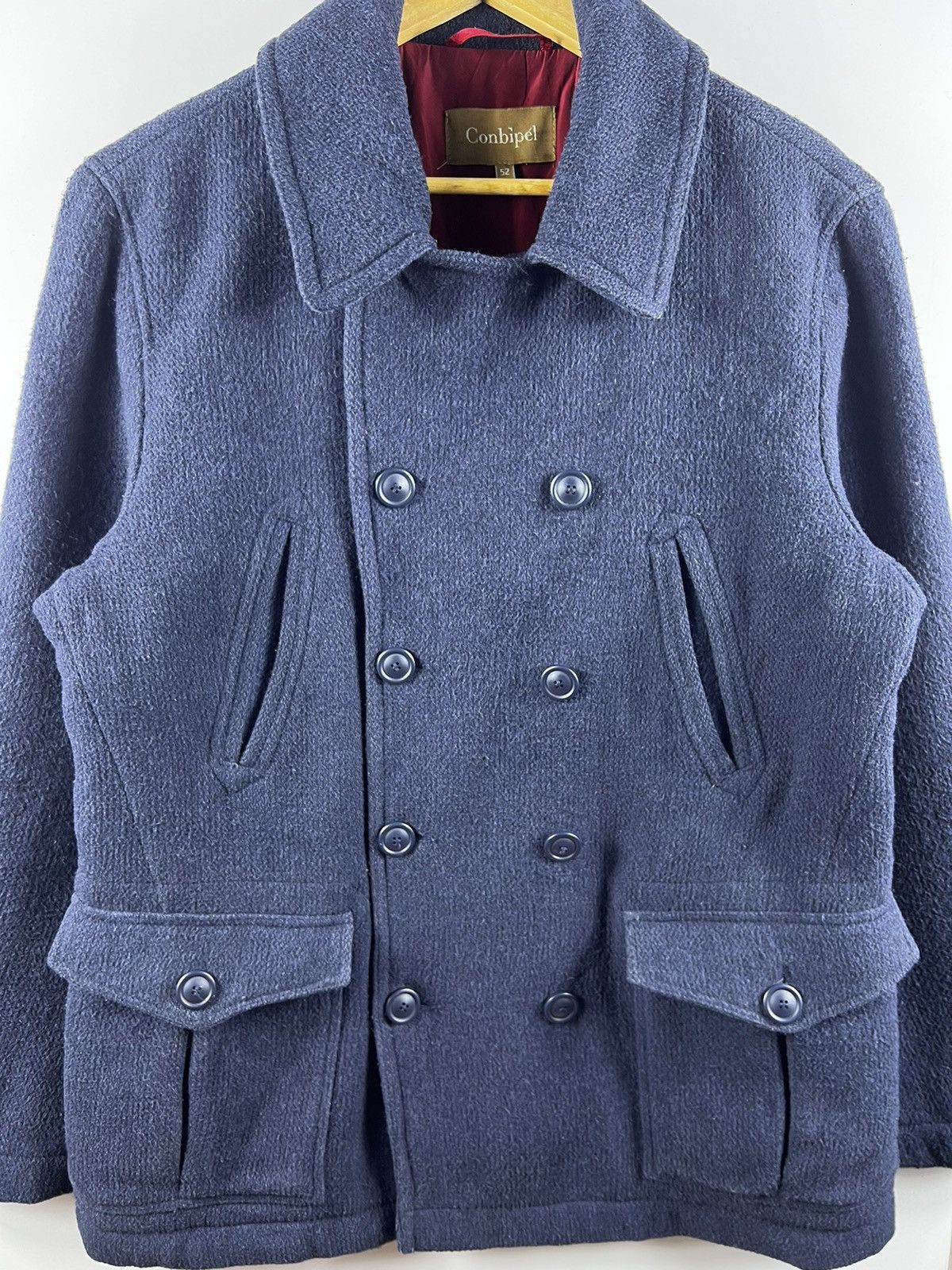 Indigo 🔥 Conbipel Vera Pelle indigo Dyed Casual coat work pocket Size US M / EU 48-50 / 2 - 4 Thumbnail