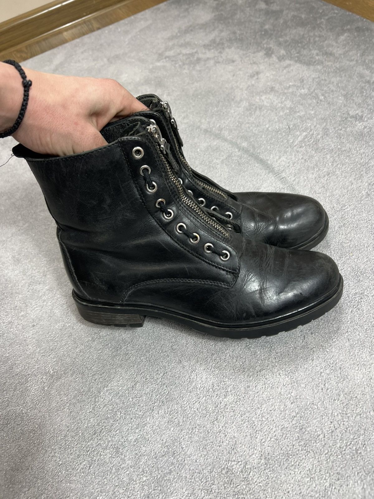 Vintage Vintage 90s Archive Japan Style Ankle-Zip Leather Boots Size US 7 / IT 37 - 6 Thumbnail