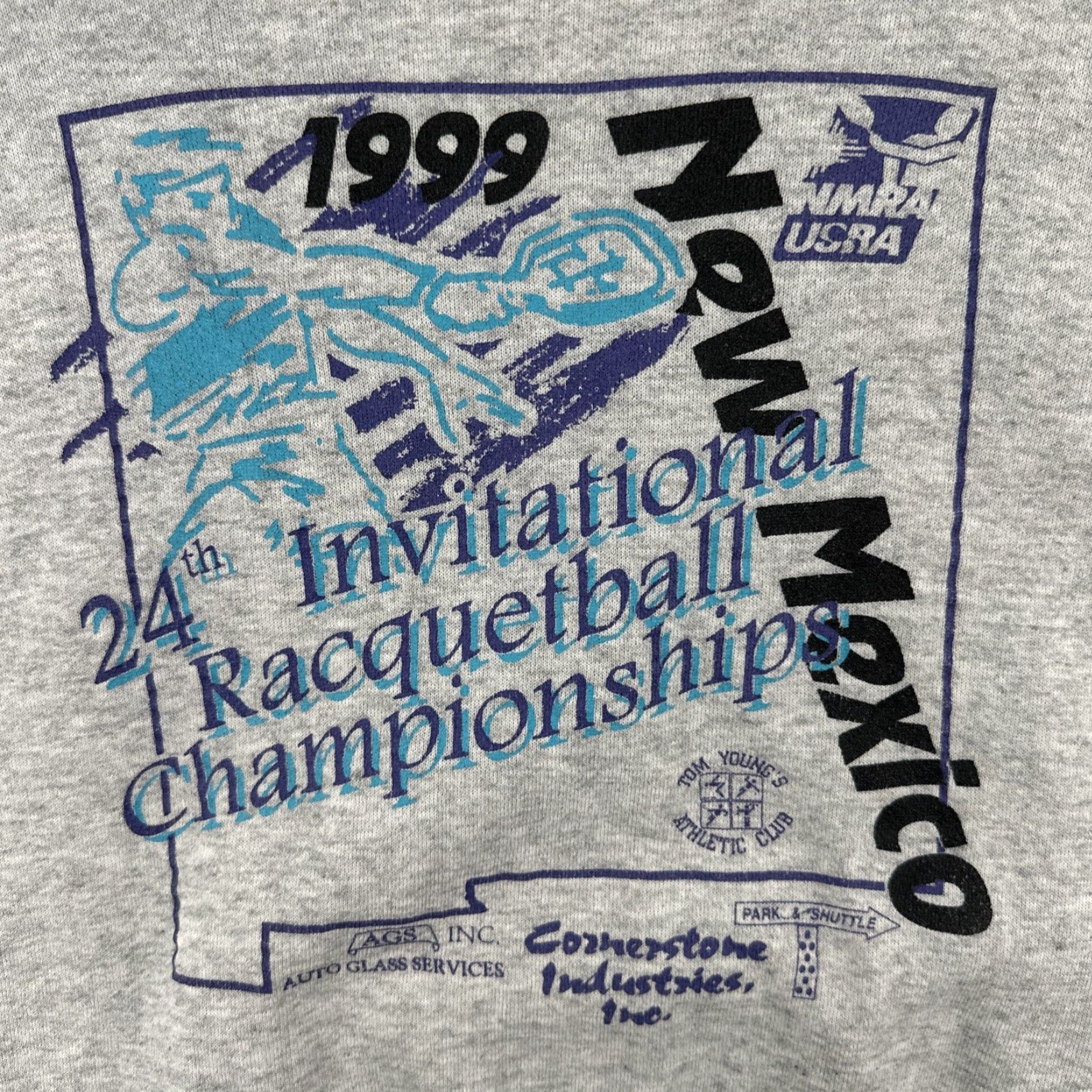 Tultex VINTAGE Tultex Sweatshirt Mens XL Crewneck 1999 New Mexico Racquetball Championship Gray Pullover Heavyweight 90s USA Sports Mens Size US XL / EU 56 / 4 - 6 Thumbnail